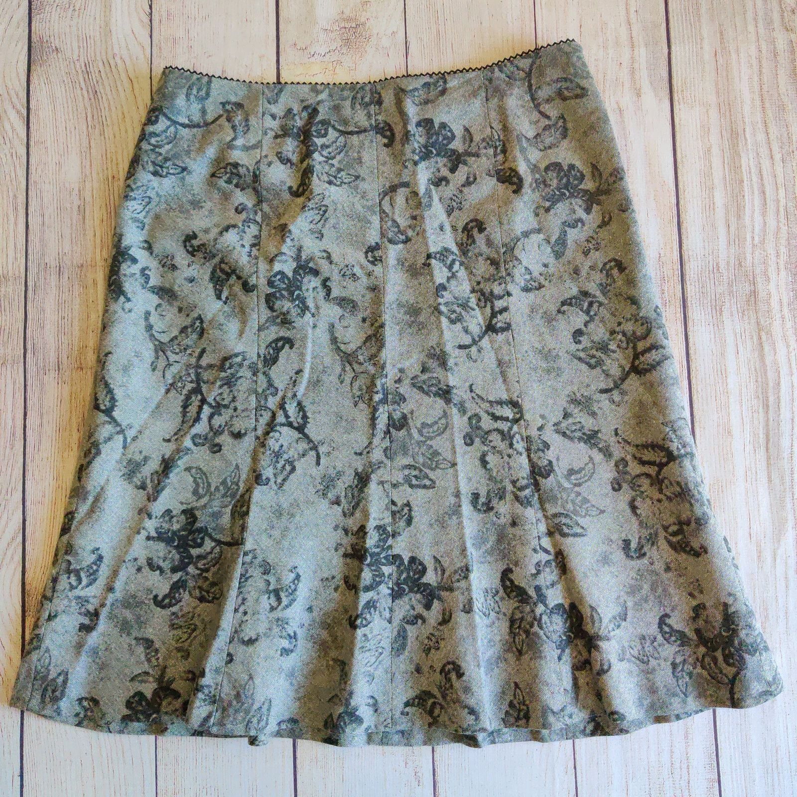 Ann Taylor Vintage Ann Taylor A-Line floral wool blend skirt sz 10P Size 32" / US 10 / IT 46 - 3 Thumbnail