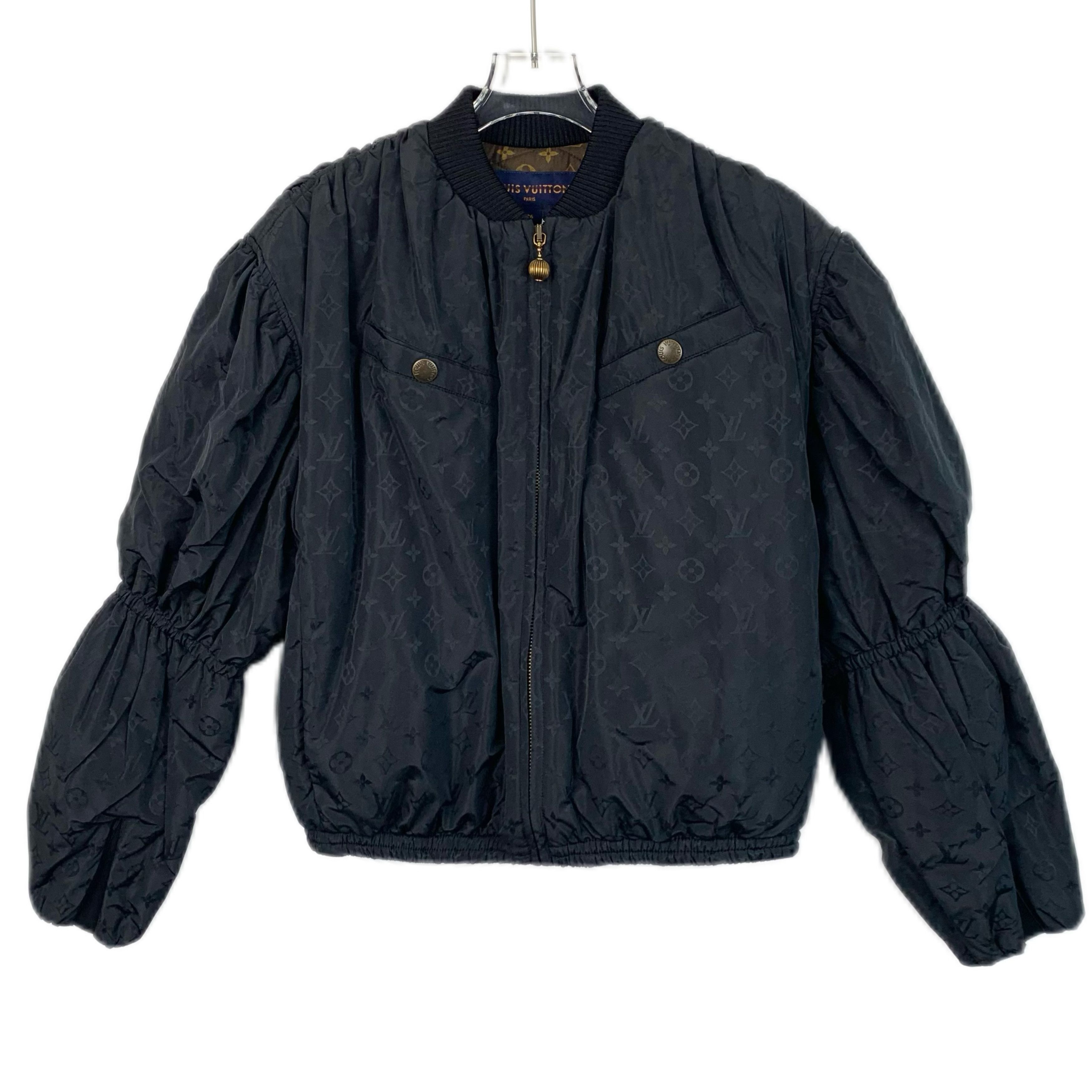 Louis Vuitton Louis Vuitton Black Monogram Lined Zip-Up Jacket (Size XS) Size US XS / EU 42 / 0 - 1 Thumbnail