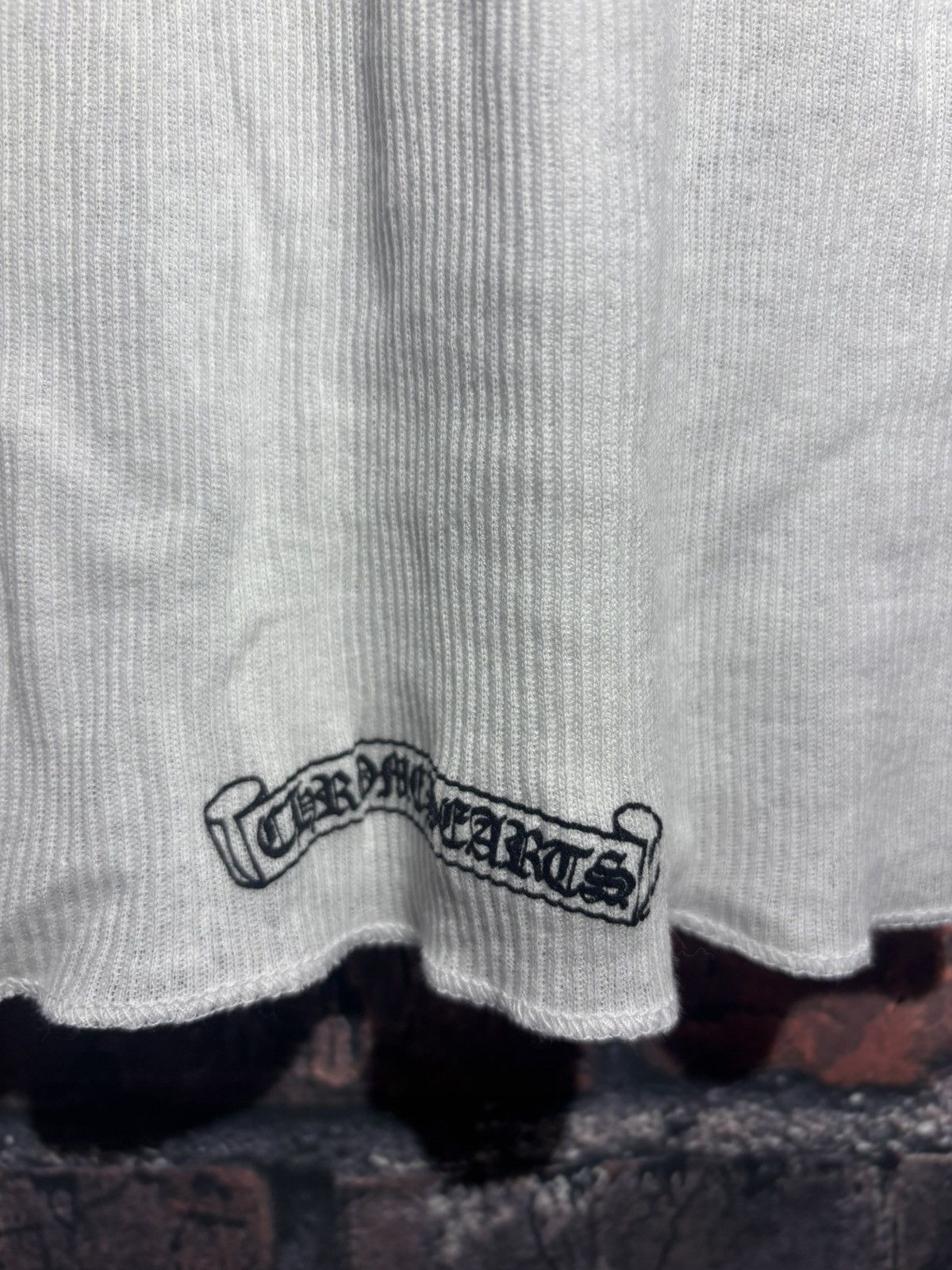 Chrome Hearts Chrome Hearts Tank Top White Ribbed Gothic Size S Authentic Size US S / EU 44-46 / 1 - 10 Thumbnail