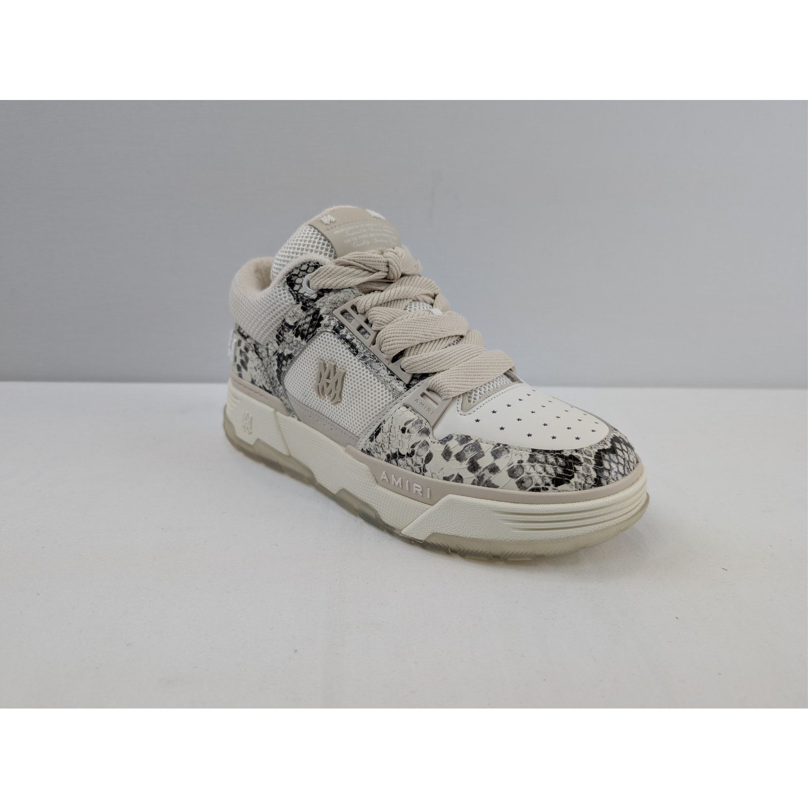 Amiri o1rshd1 Snake MA-1 Top Low Sneakers in Alabaster Size US 11 / EU 44 - 2 Thumbnail