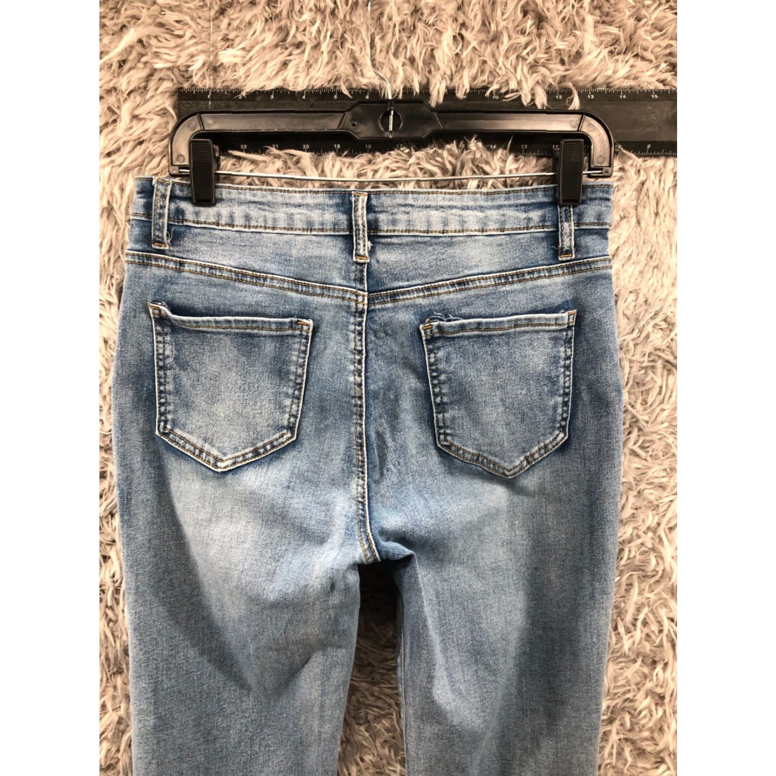 Shein SheIn Jeans Skinny Size L Womens Medium Wash Blue Flaw Size 36" / US 14 / IT 50 - 7 Thumbnail
