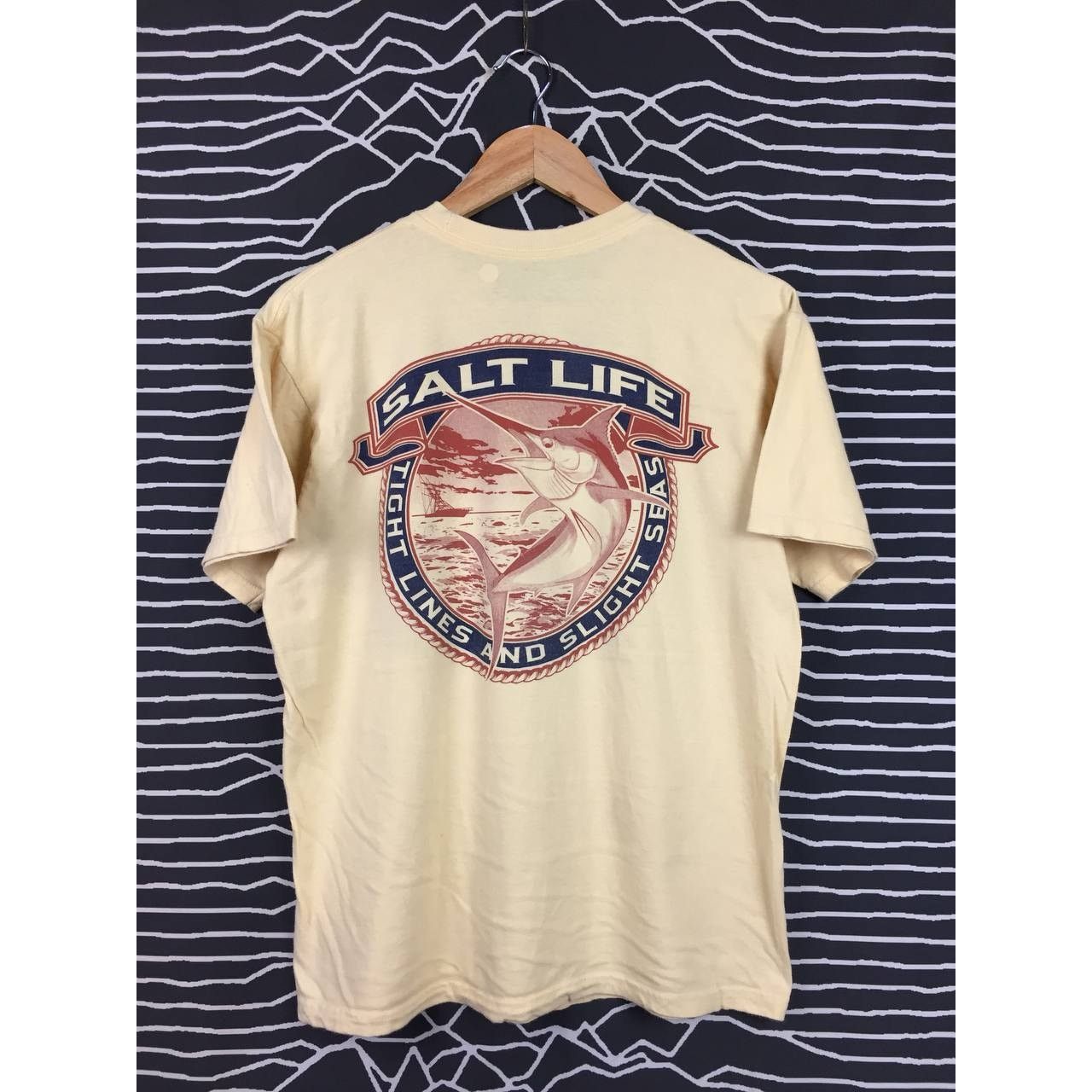Vintage Salt Life Live Salty Tight Lines And Slight Seas Pocket Tee Size US M / EU 48-50 / 2 - 1 Thumbnail