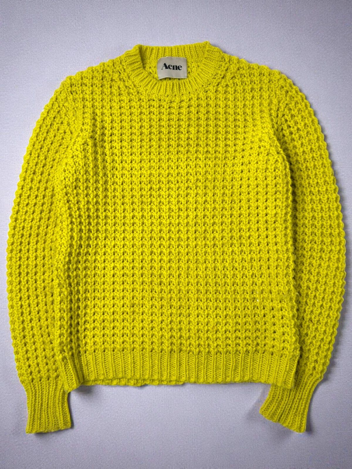 Acne Studios Lina pineapple PAW12 Wool Waffle Knit Sweater