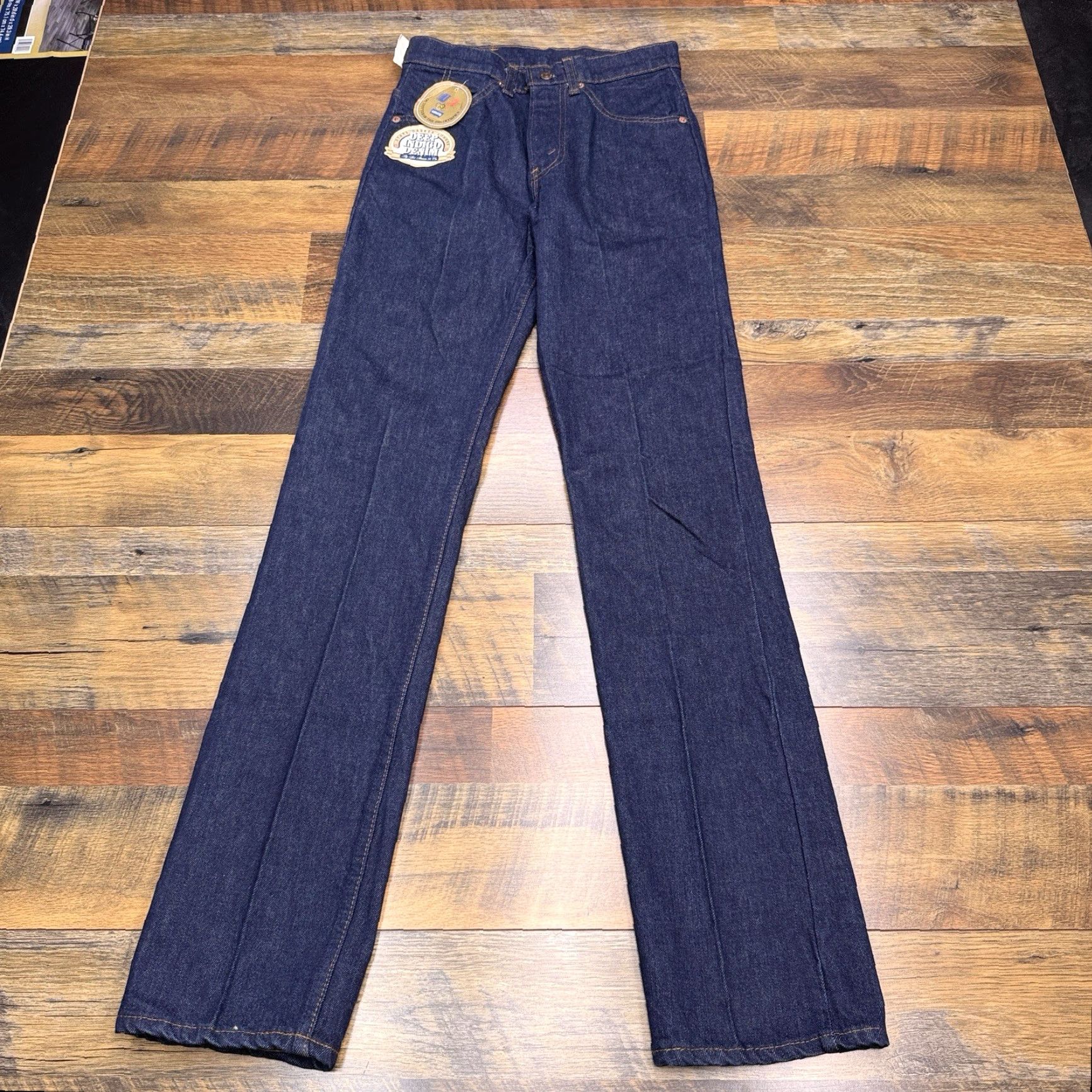 Levi's VINTAGE Levi's Jeans Straight Men's 29x34 Denim 80s Levi's 500 Series Dark Blue 5-Pocket Regular Waist 29 Inseam 34 New with Tags Size US 29 - 2 Thumbnail