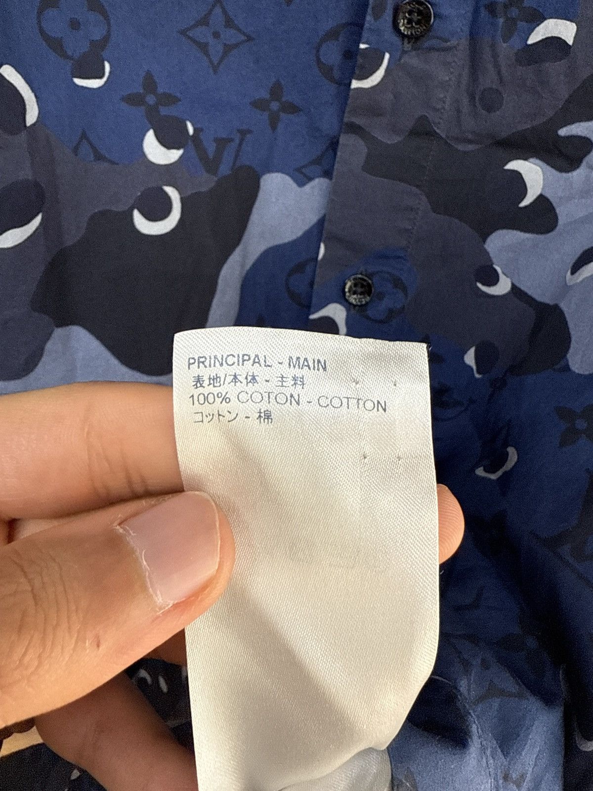 Louis Vuitton Louis Vuitton Blue Monogram Button Up Size US M / EU 48-50 / 2 - 11 Thumbnail