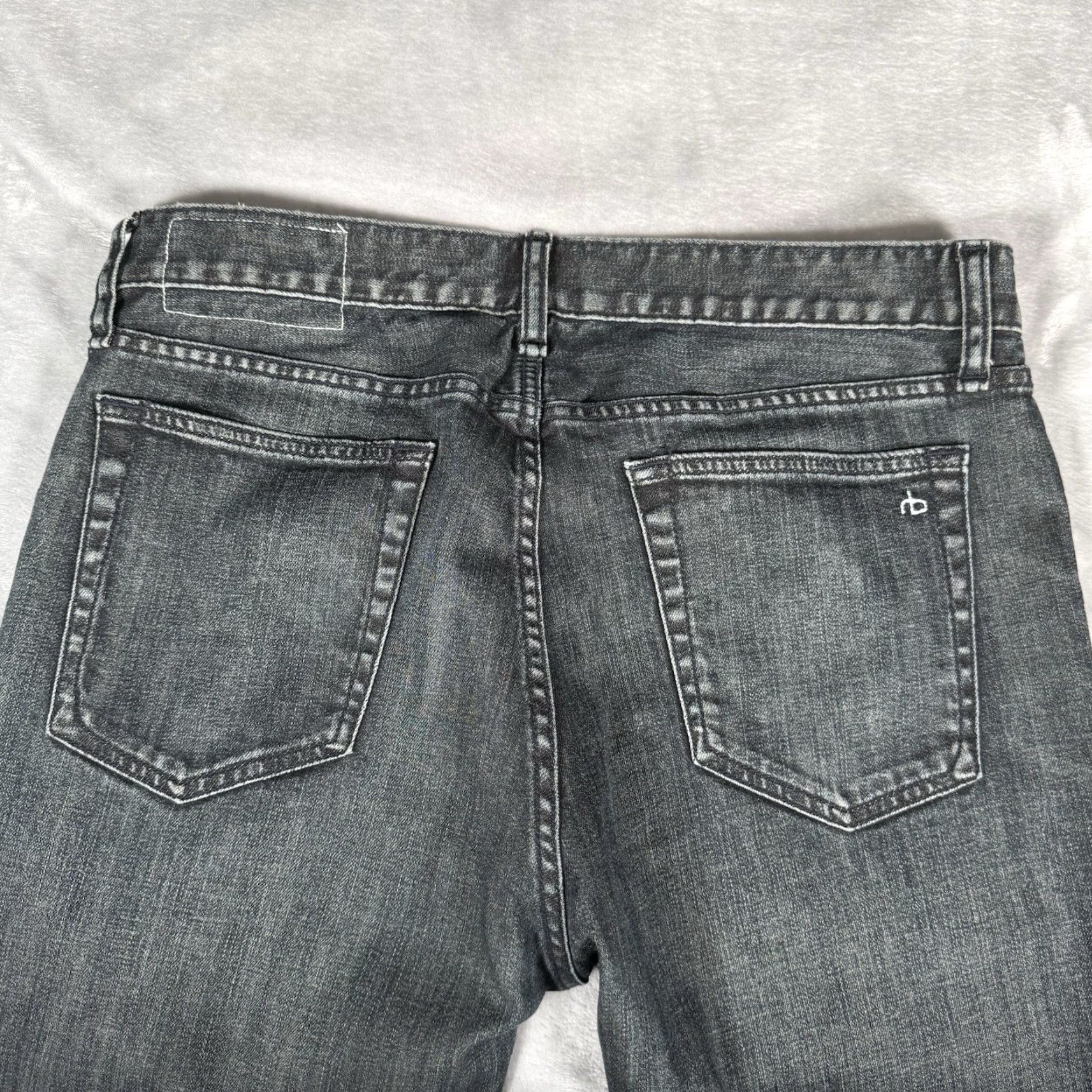 Rag & Bone Rag & Bone Fit 1 Skinny Jeans Mens 33x32 Denim Dark Distressed 5-Pocket Logo City Slim Blue Baggy? Size US 33 - 7 Thumbnail