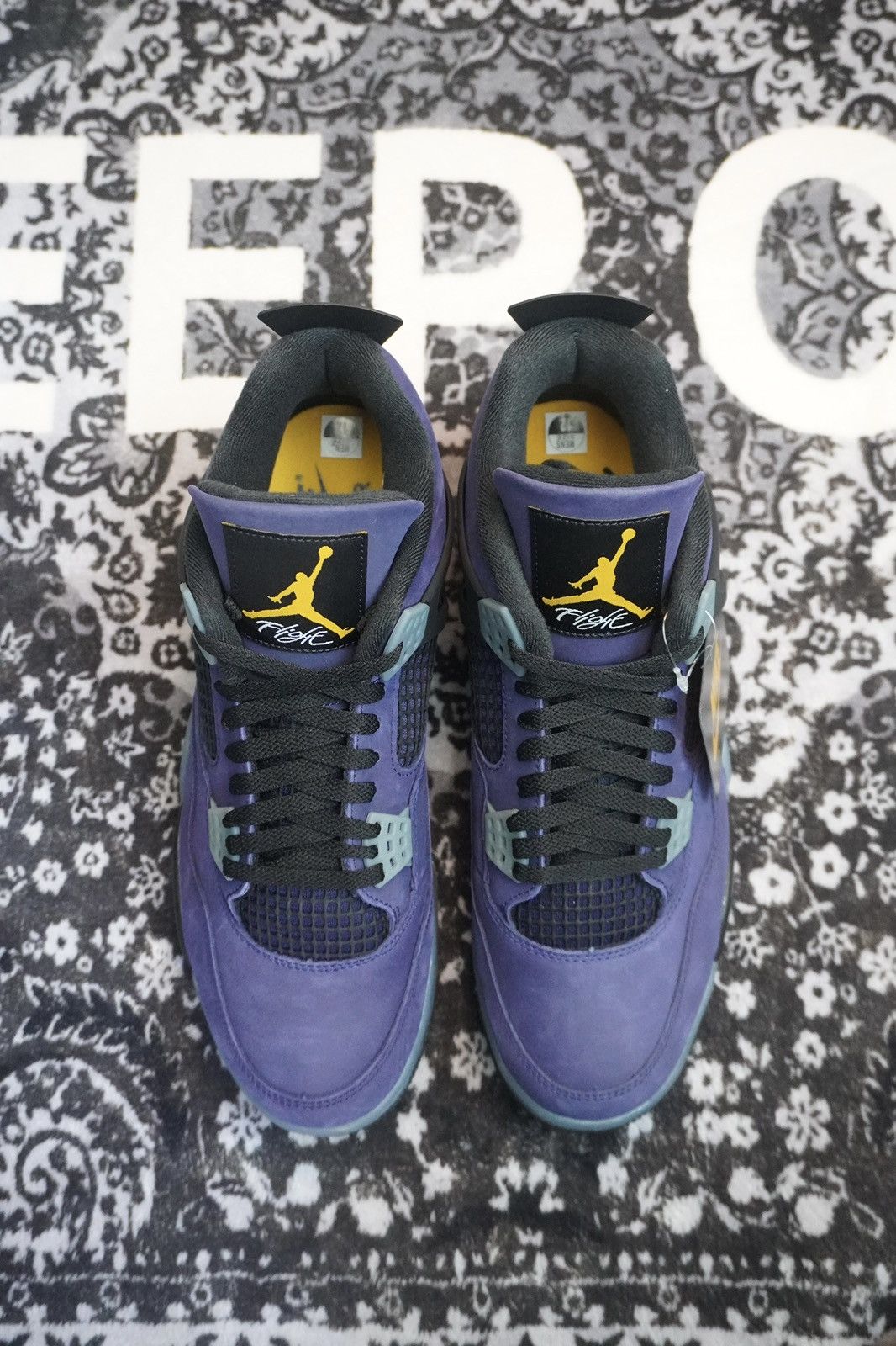 Jordan Brand Air Jordan 4- Lakers/ Lakeshow Sz. 12 Size US 12 / EU 45 - 2 Thumbnail