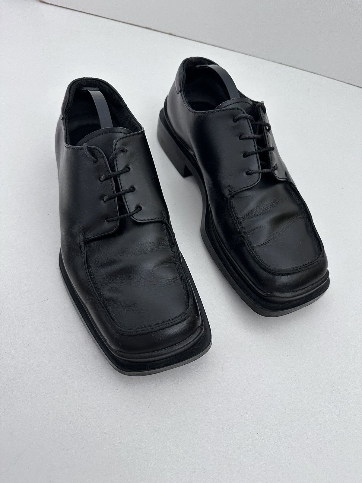 Prada PRADA Black Leather Vintage 90s Shoes Mens 7 1/2 Size US 7.5 / EU 40-41 - 2 Thumbnail