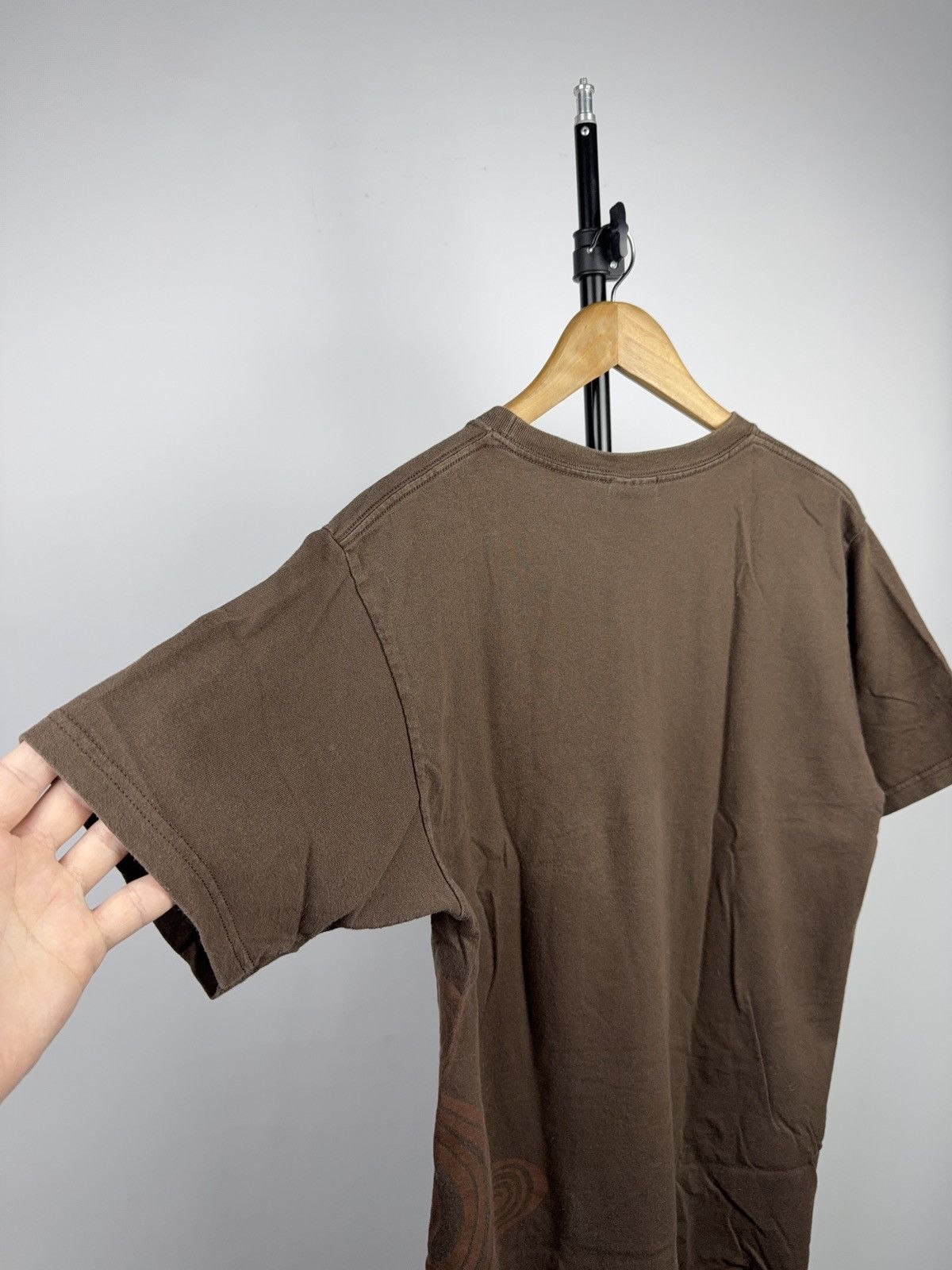 Vintage 00s Vntg Querétaro Mexico Spiral Art Graphic Brown T-Shirt Size US M / EU 48-50 / 2 - 11 Thumbnail