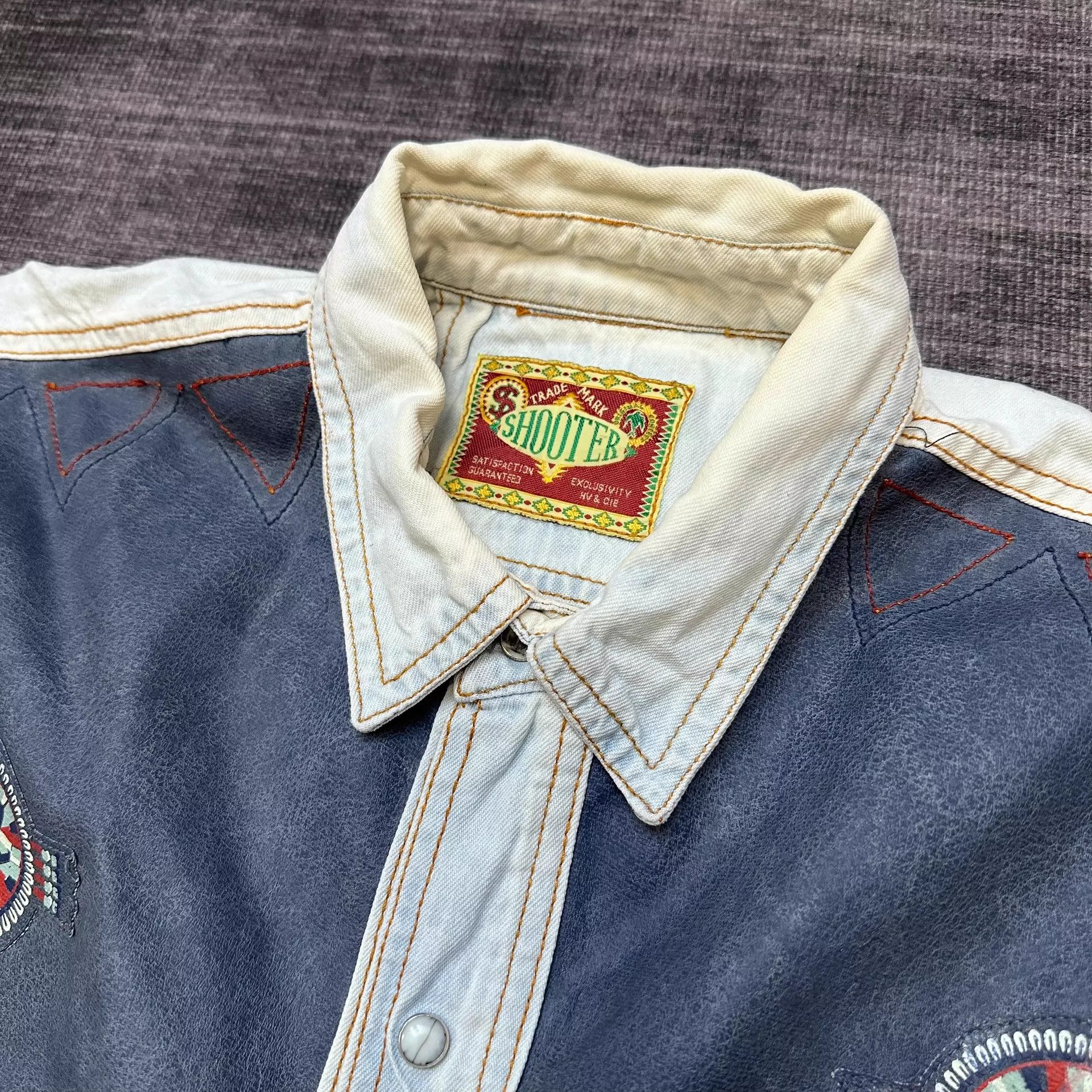 Other Vintage Western Native-Inspired Cowboy Shirt Size US L / EU 52-54 / 3 - 2 Thumbnail