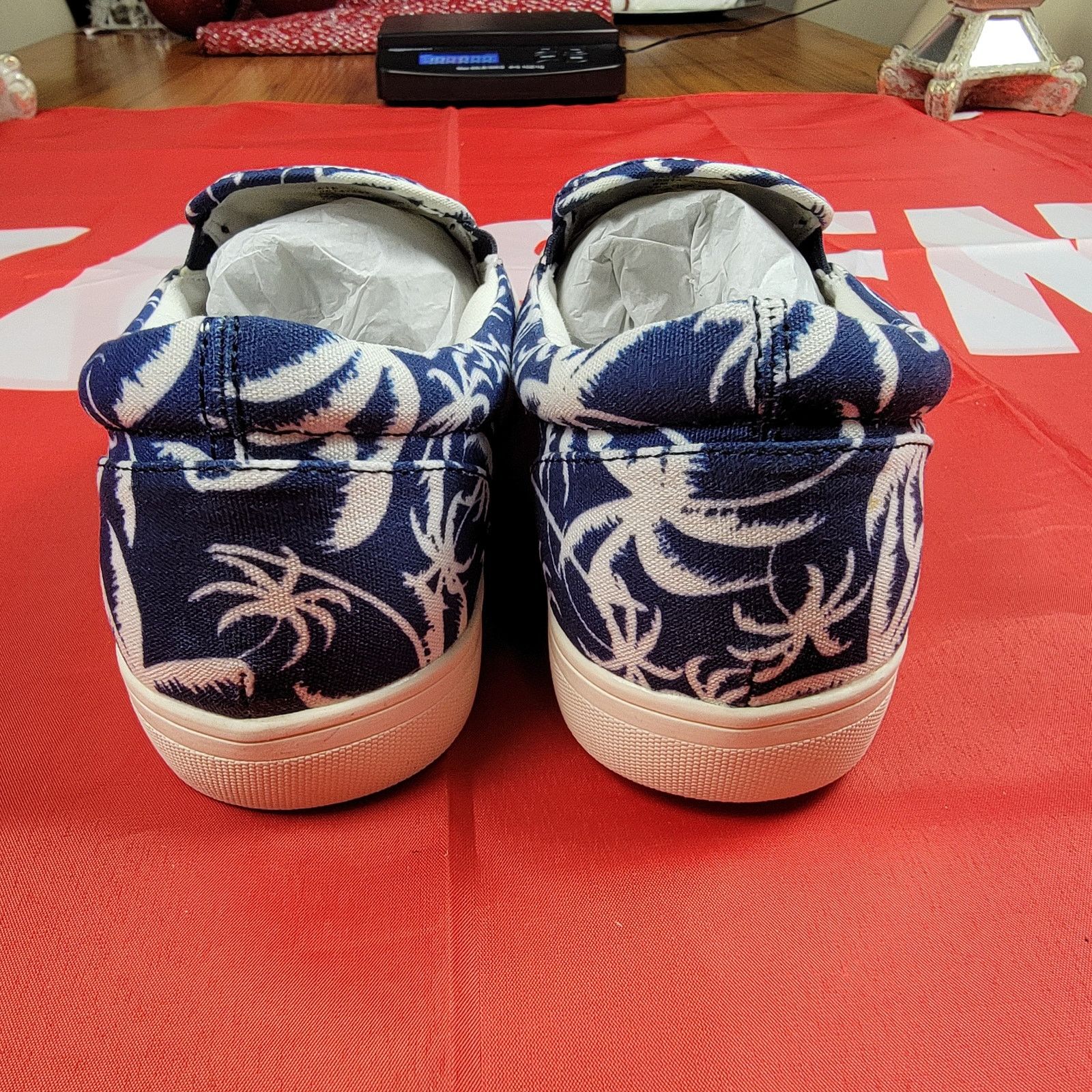 Club Room Club Room Slip On Tate Navy Palm Sz 8M 100147497 Size US 8 / EU 41 - 3 Thumbnail