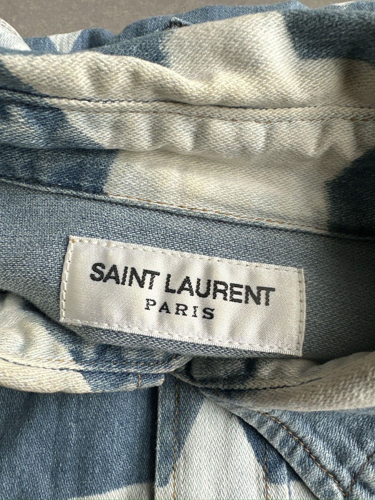 Saint Laurent Paris Saint Laurent Paris SS17 star print denim button up Size US S / EU 44-46 / 1 - 8 Thumbnail
