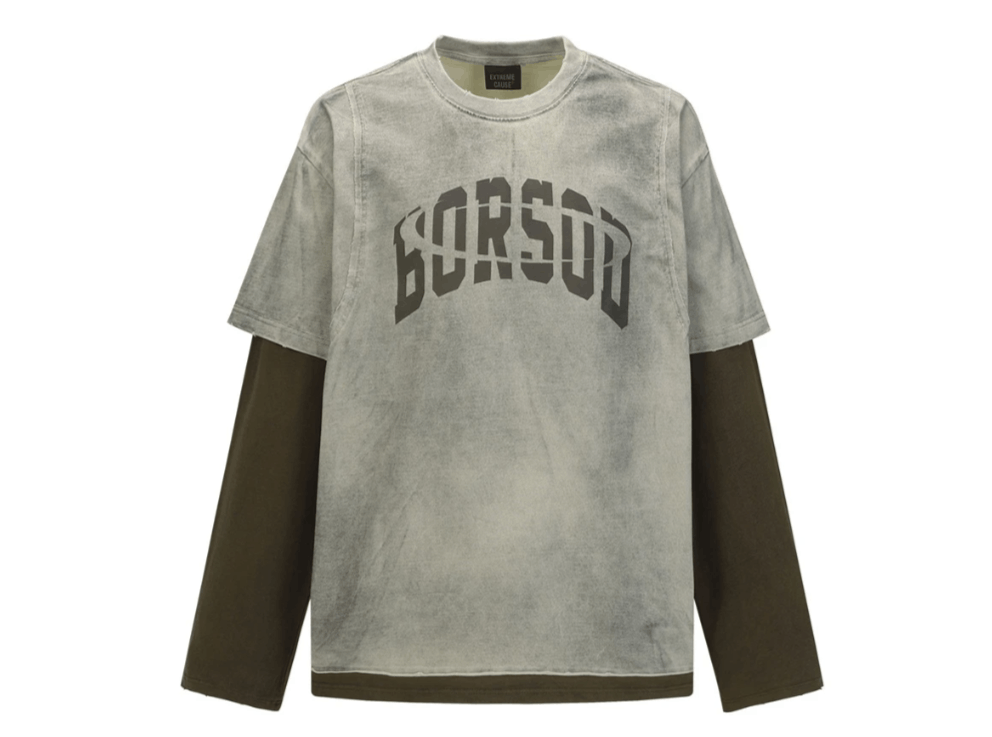 Japanese Brand T-Shirt Y2K Letter Graffiti Printed Fake two Size US S / EU 44-46 / 1 - 1 Thumbnail