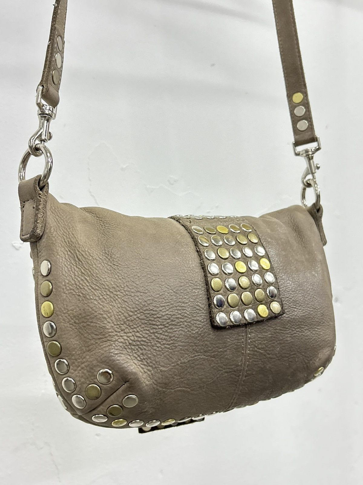 KMRii LGB GOA Lamb Leather Cyberpunk Studded Sling Bag Size ONE SIZE - 8 Thumbnail