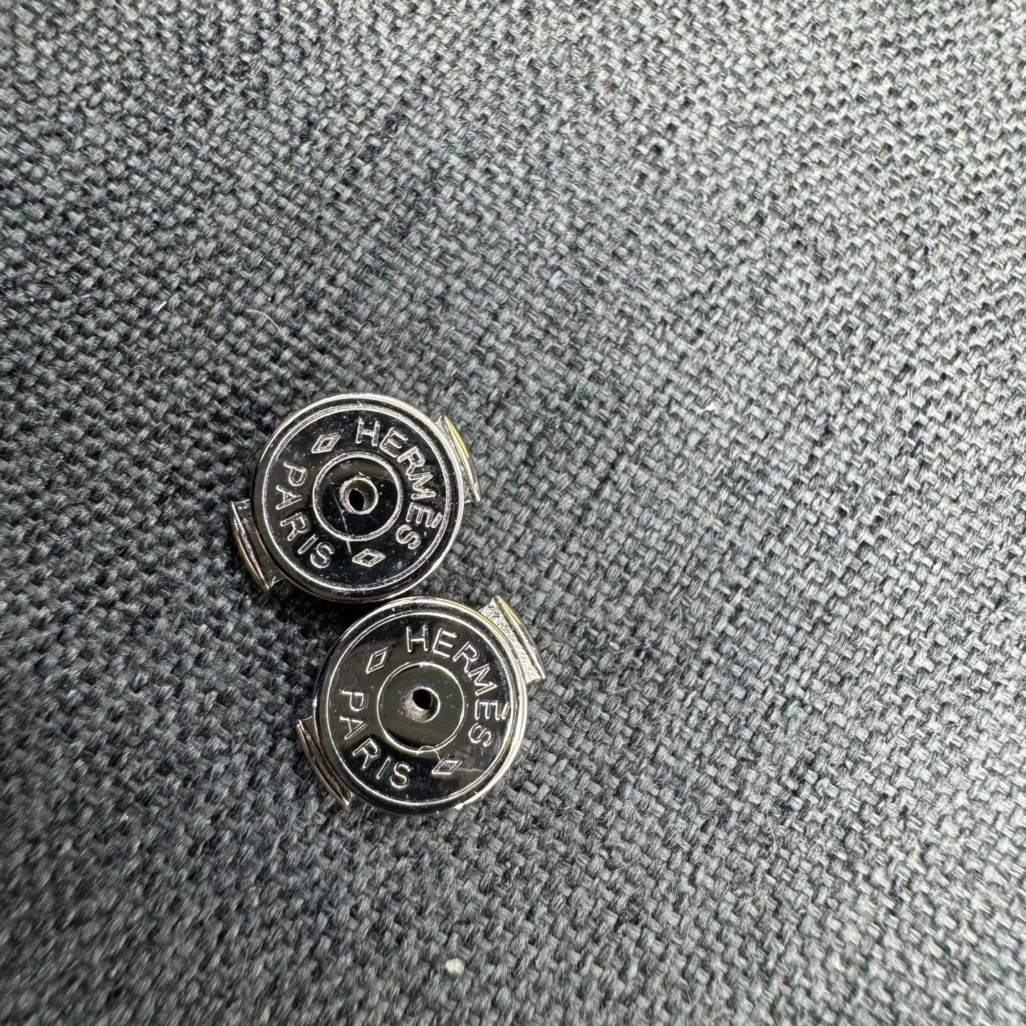 Hermes Hermes Purple Silver Earrings 99 New One Size Size ONE SIZE - 4 Thumbnail