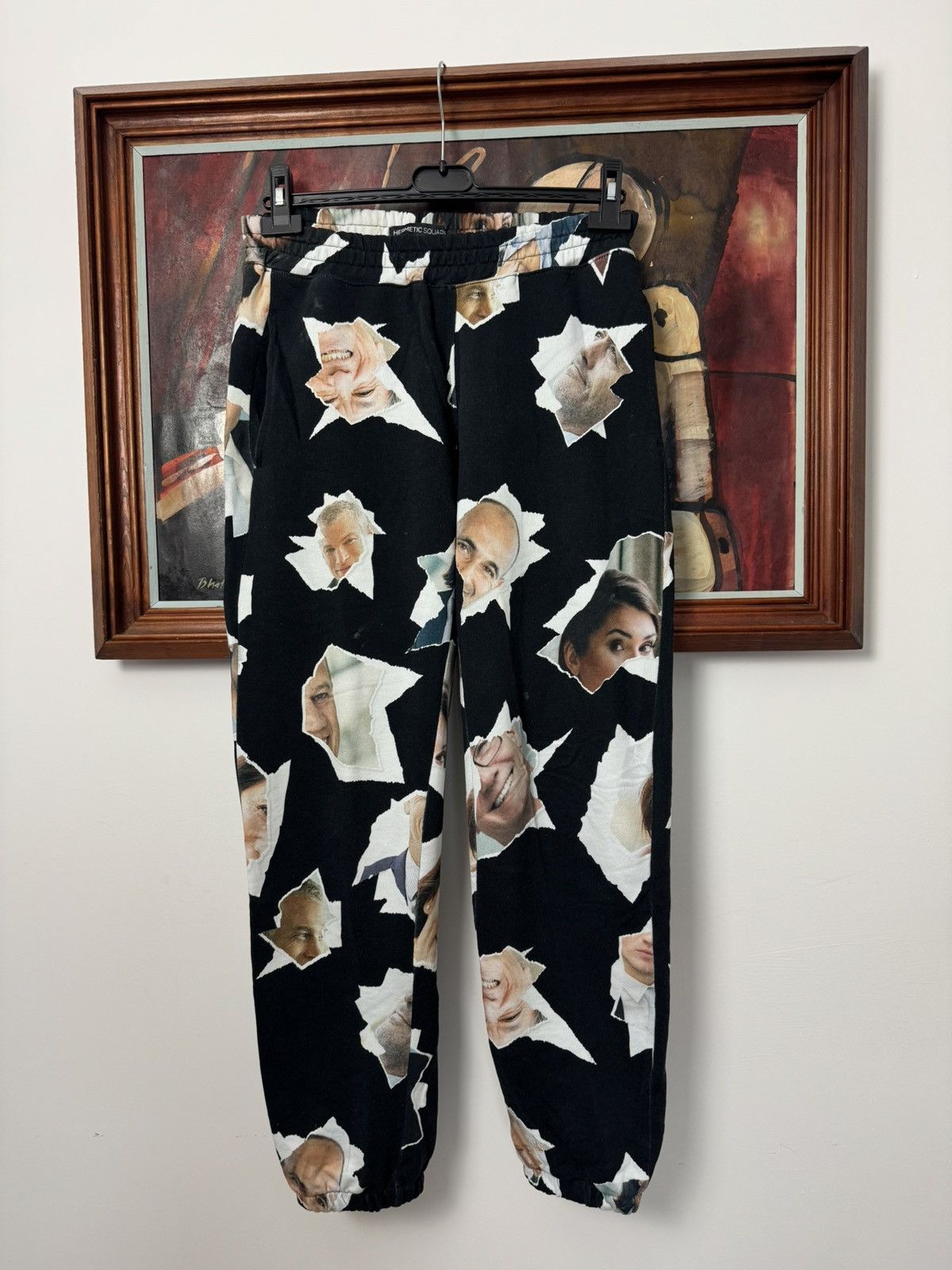 Vintage Hermetic Square Avant Garde Streetwear Fullprint Joggers Size US 30 / EU 46 - 1 Thumbnail
