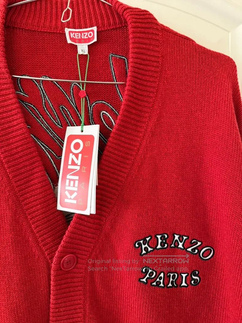 Kenzo Kenzo Red embroidered tiger head silhouette knit sweater Size XL / US 12-14 / IT 48-50 - 3 Thumbnail