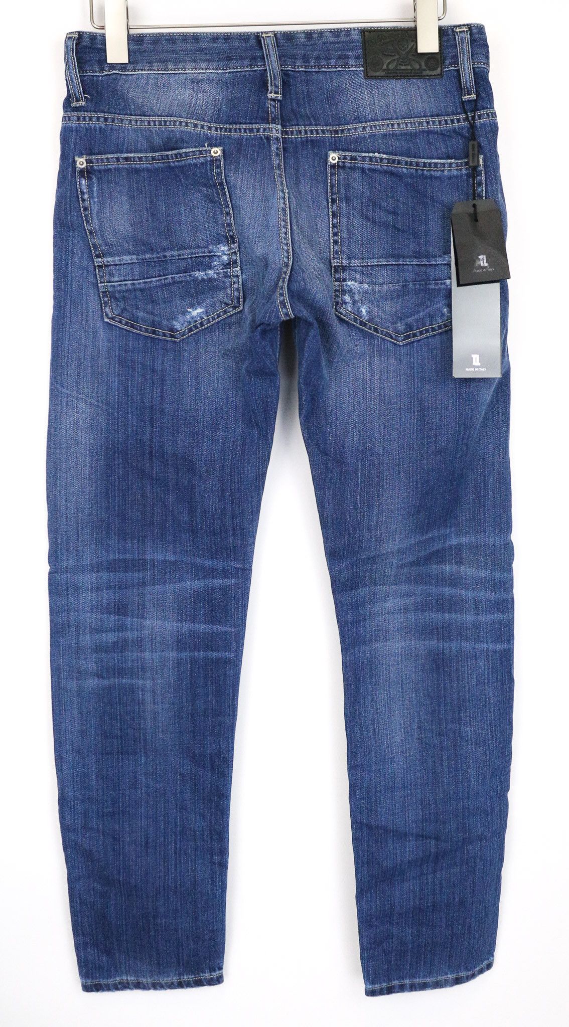 Takeshy Kurosawa TK 08 W32 Blue Slim Distressed Jeans 75908 Size US 32 / EU 48 - 2 Thumbnail