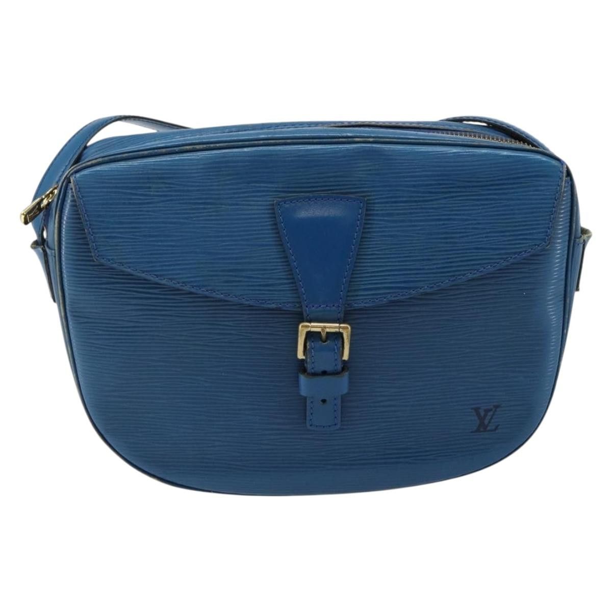 LOUIS VUITTON Epi June Feuille Shoulder Bag Blue M52155