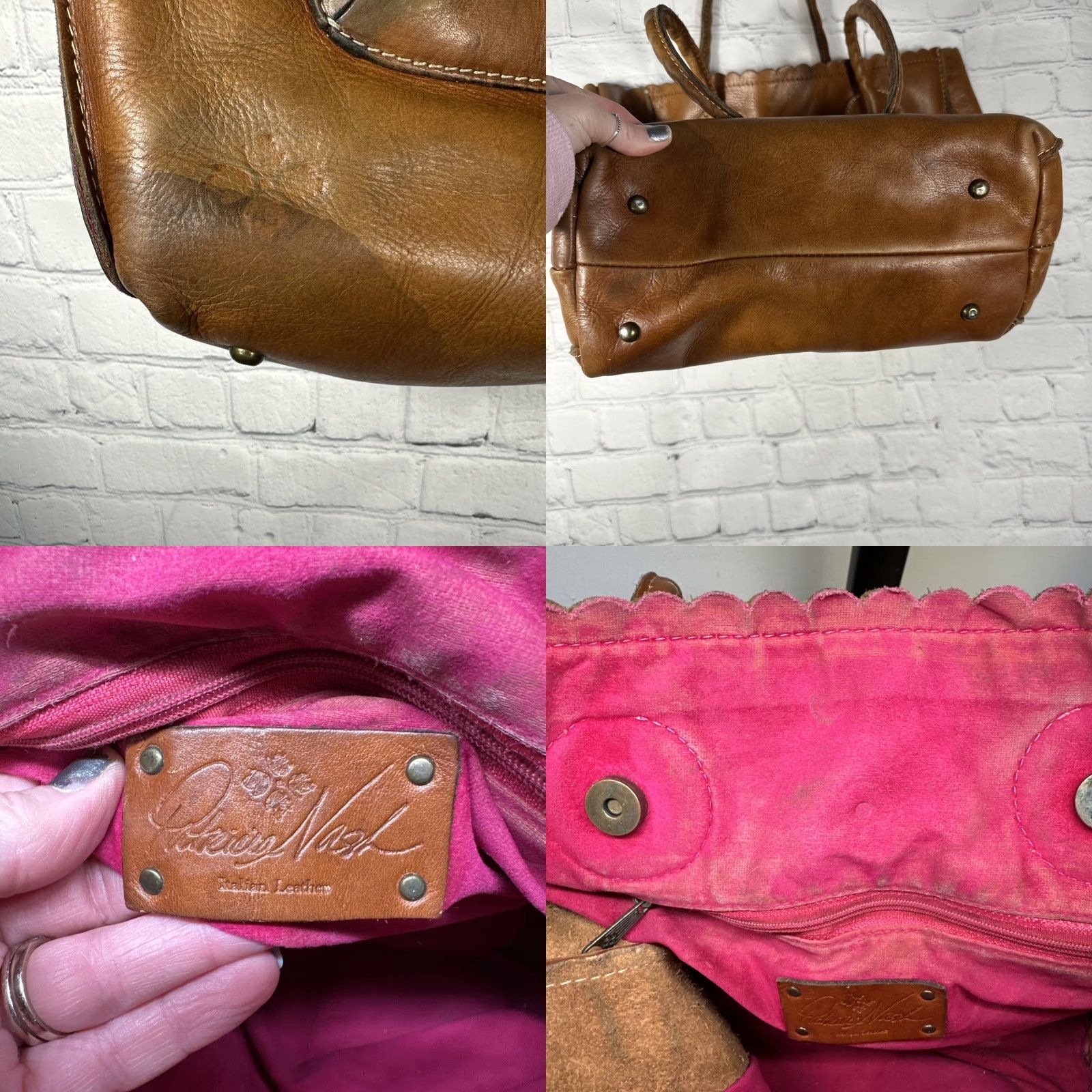 Patricia Nash Patricia Nash Leather CAVO Tote Bag Purse Boho Hobo Large Brown Floral Distressed Designer Western CAVO Womens Size ONE SIZE - 8 Thumbnail