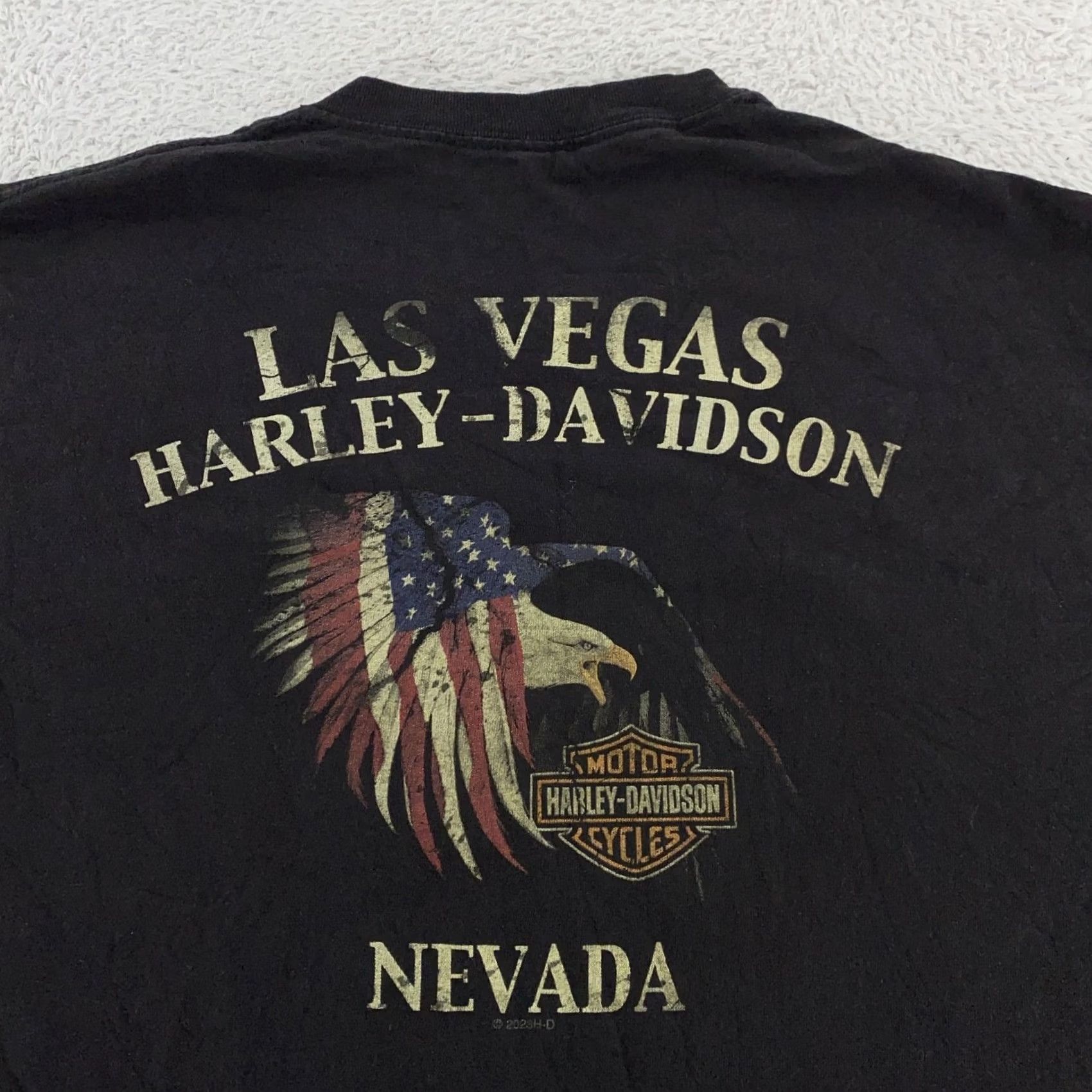 Harley Davidson Harley-Davidson Shirt Mens L Black Eagle Biker Motorcycle Tee Las Vegas Cowboy Tee? Size US L / EU 52-54 / 3 - 5 Thumbnail