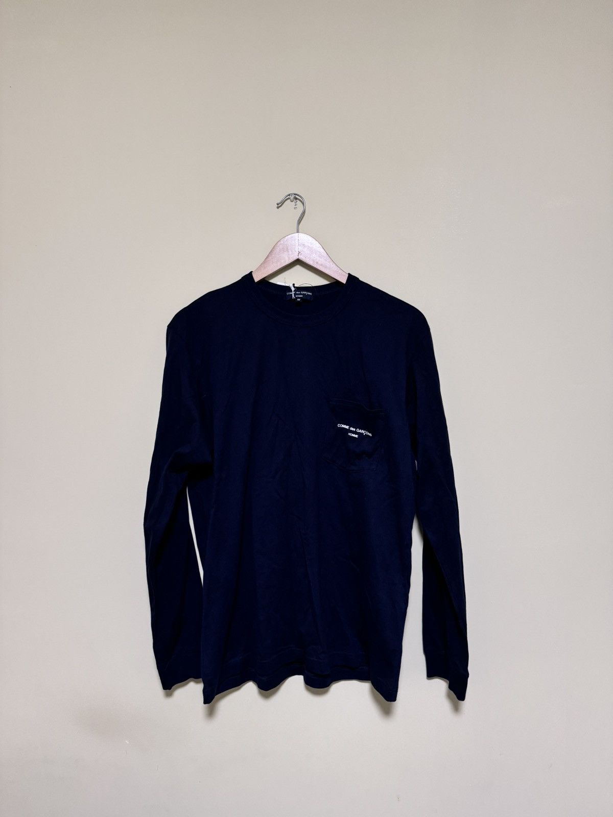 Comme des Garcons Homme Split Logo Long Sleeve Shirt | Grailed