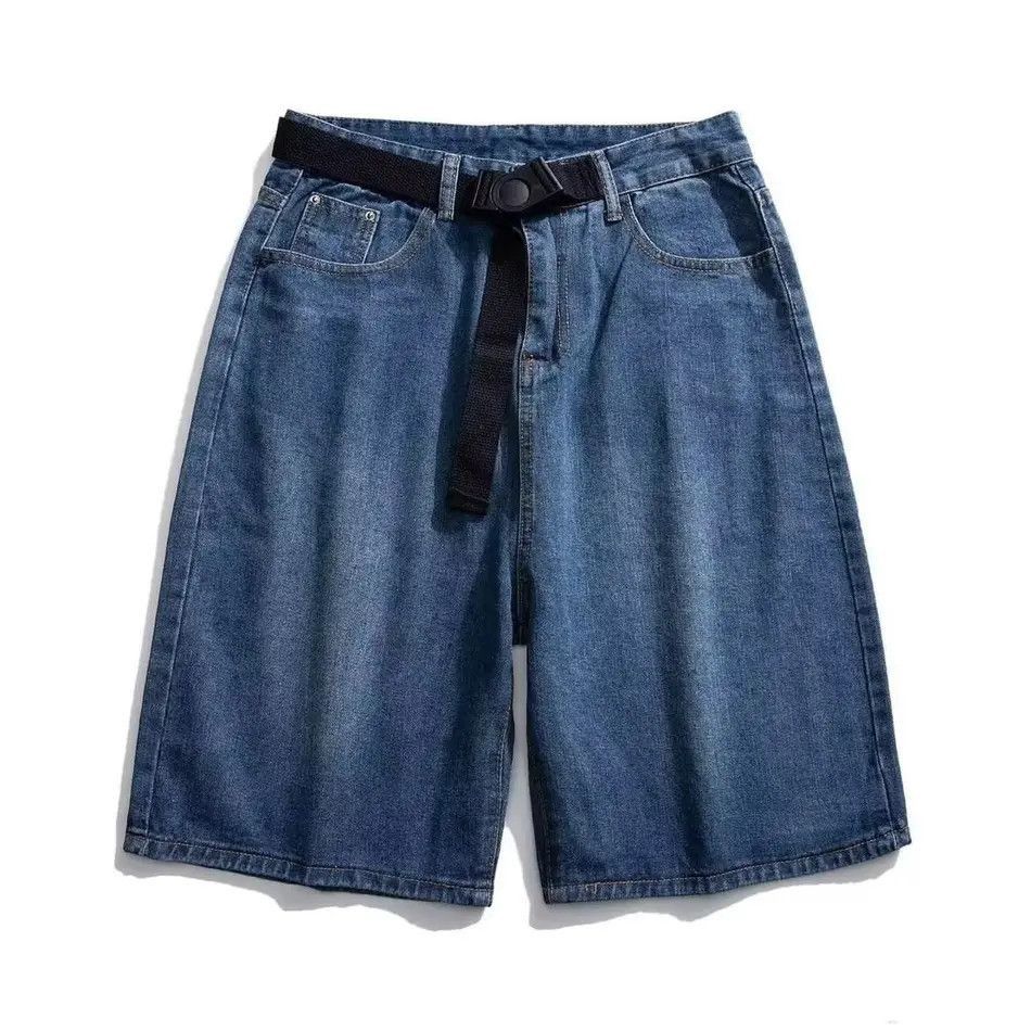 Japanese Brand High street straight tube loose denim shorts Size US 32 / EU 48 - 5 Thumbnail