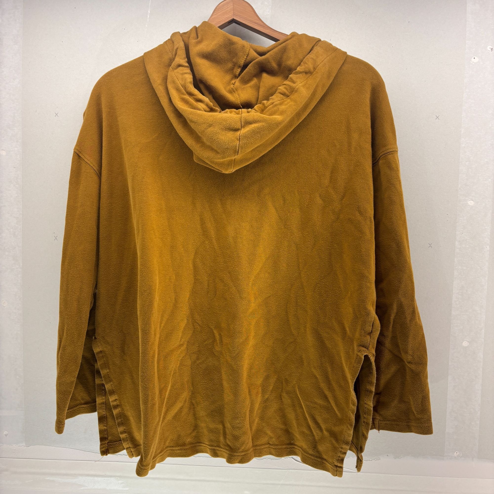 Vintage Pact Women's L Organic Cotton Mustard Hoodie Sweatshirt w/Si Size L / US 10 / IT 46 - 2 Thumbnail