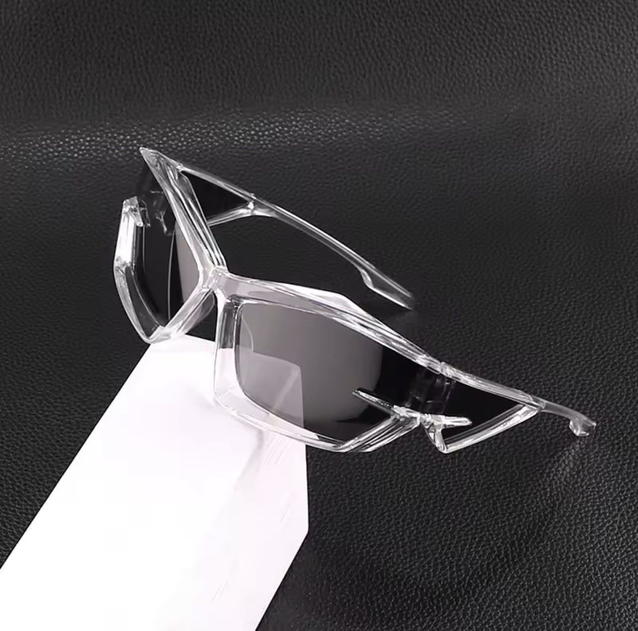 Other Clear Frame Sport Sunglasses UV400 Shield Wrap Street Size ONE SIZE - 2 Thumbnail