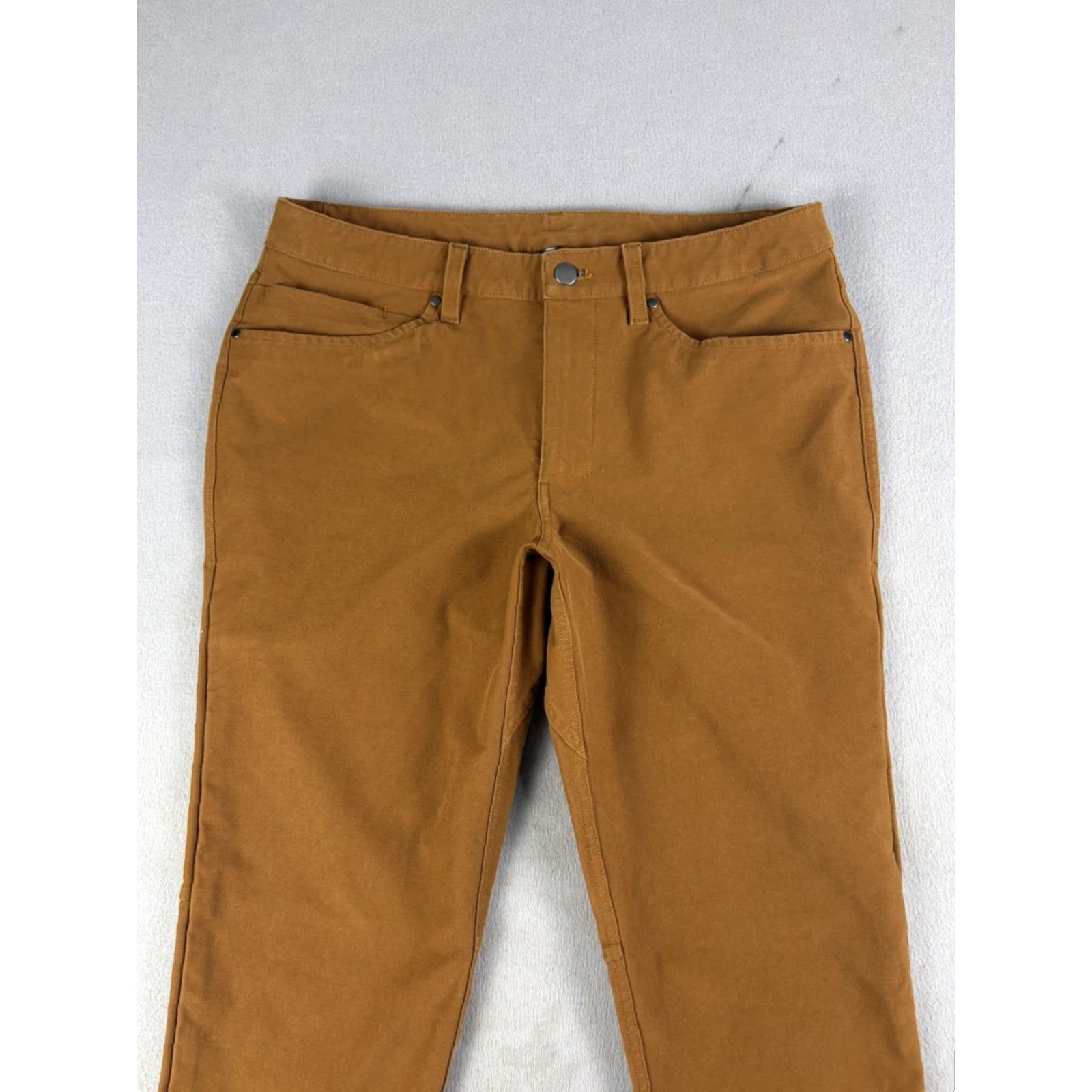 Lululemon Lululemon Pants Mens 32x30 Slim Fit Brown Polyester Blend Chino Casual Work Flat Front Button Zipper Size US 32 / EU 48 - 2 Thumbnail