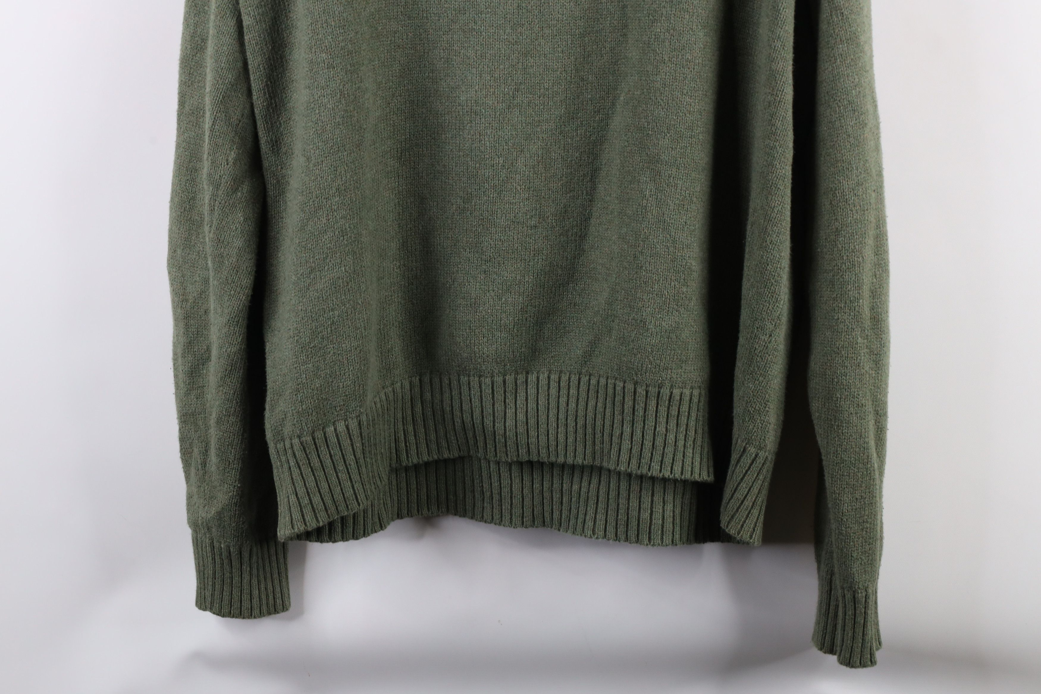 Ralph Lauren × Vintage Vintage Ralph Lauren Knit Half Zip Pullover Sweater Green Size US L / EU 52-54 / 3 - 10 Thumbnail