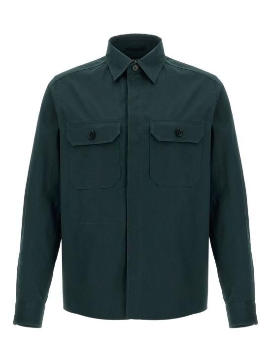 Ermenegildo Zegna ERMENEGILDO ZEGNA Men Long Tops UFV16A9 SOT8BT09G Green Size US XXL / EU 58 / 5 - 1 Thumbnail