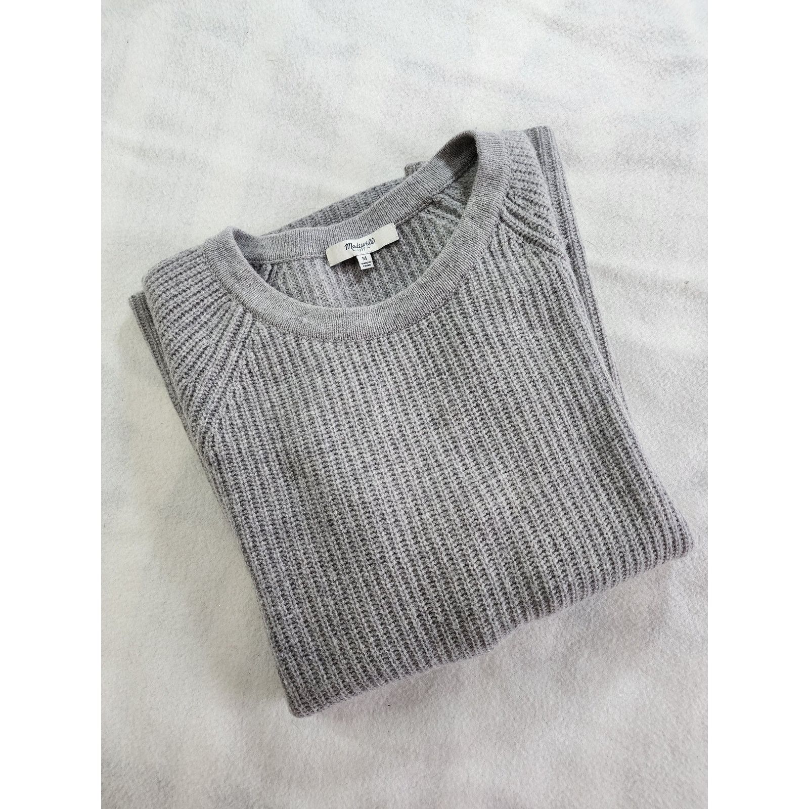 Madewell Madewell Stadium Sweater 100% Merino Wool Leather Size M Size M / US 6-8 / IT 42-44 - 10 Thumbnail