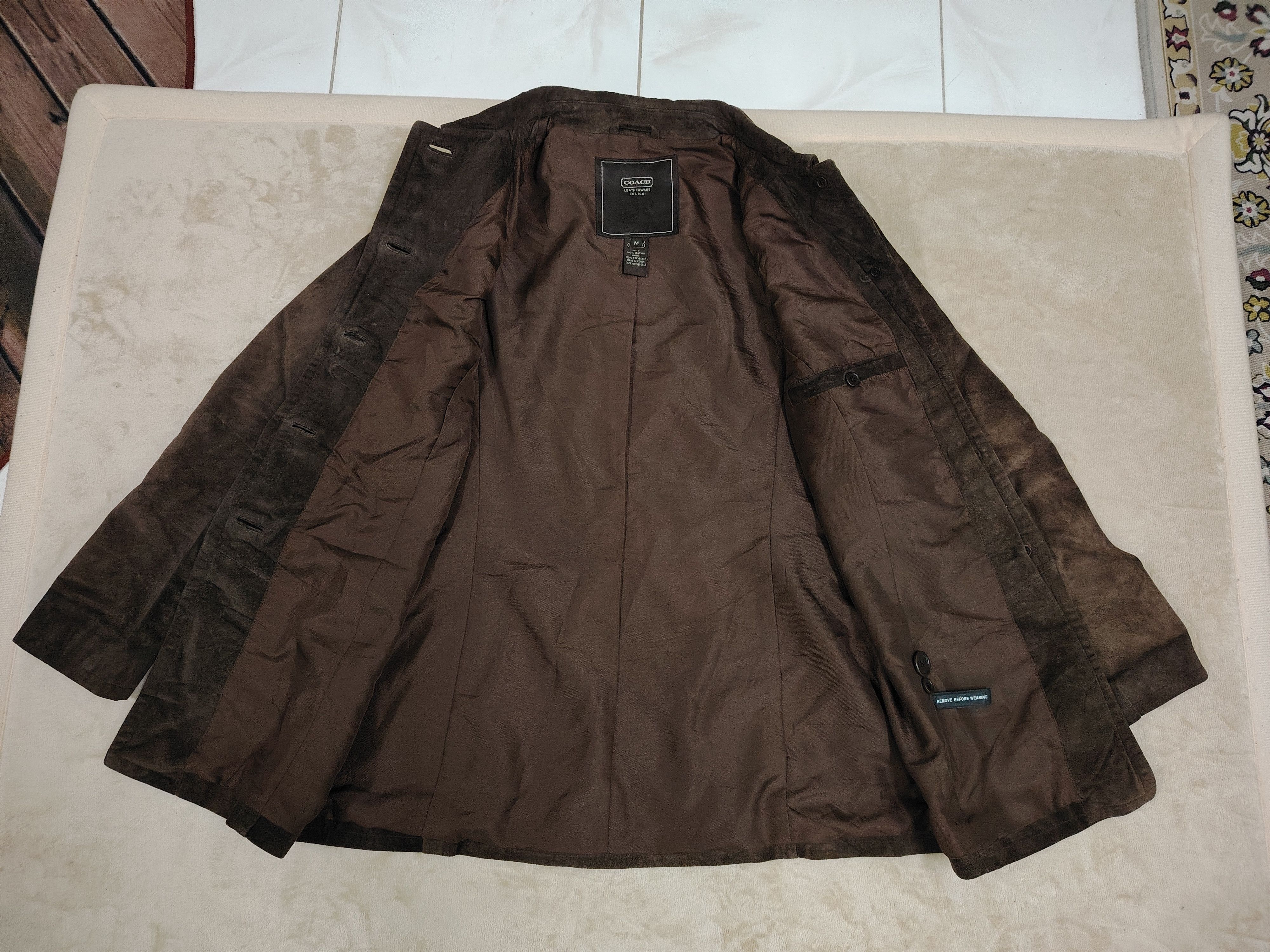 Coach Coach Suede Leather Button Up Jacket Size M / US 6-8 / IT 42-44 - 6 Thumbnail