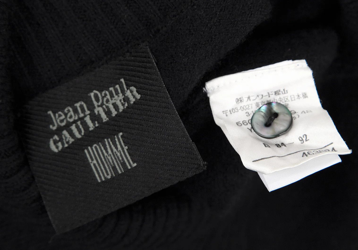 Jean Paul Gaultier Wool Collared Knit Sweater Black Size 48 Size US M / EU 48-50 / 2 - 12 Thumbnail