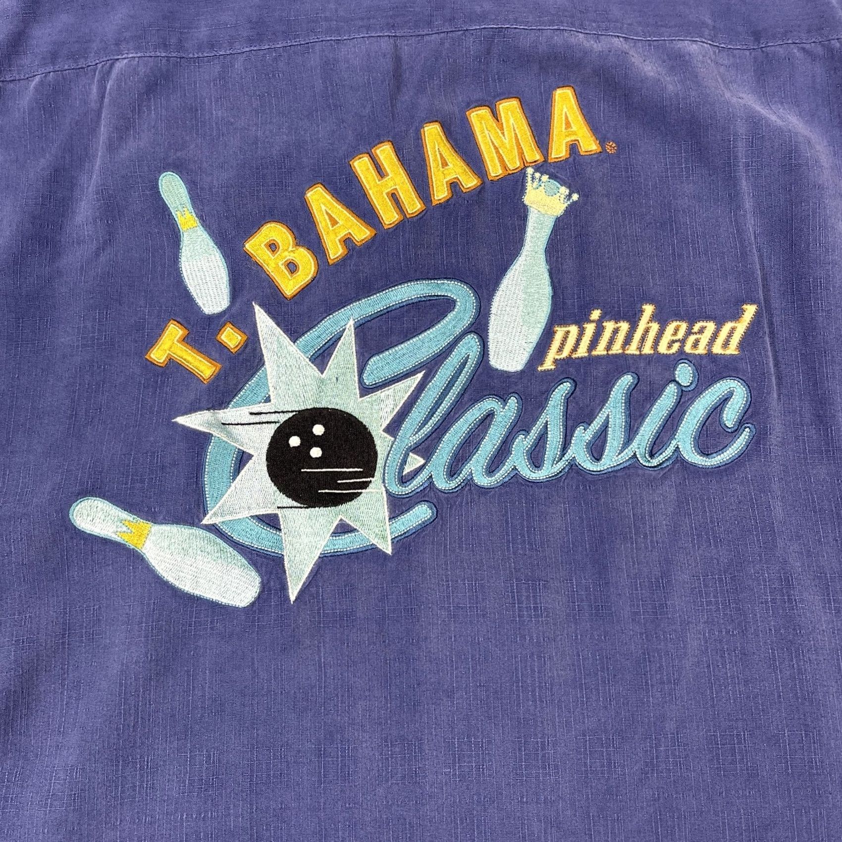 Tommy Bahama Tommy Bahama Camp Shirt Mens XL Blue Silk Pinhead Classic Bowling Embroidered Size US XL / EU 56 / 4 - 2 Thumbnail