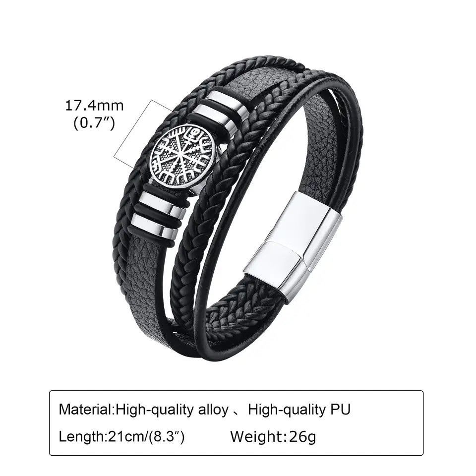Leather × Vintage Norse Viking Bracelets Size ONE SIZE - 4 Thumbnail