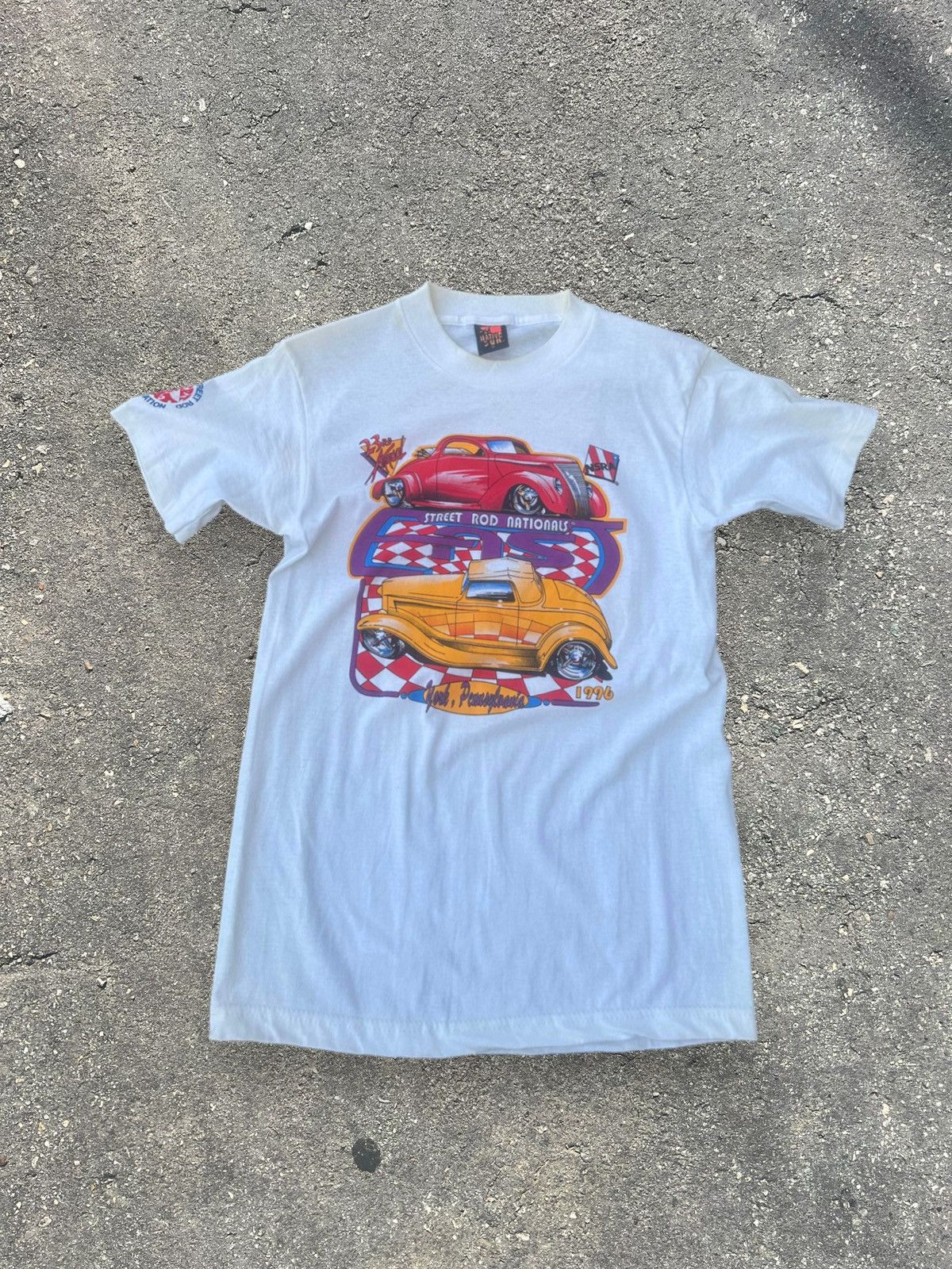 Vintage True Vintage 1996 Single Stitch white and red car tee Size US M / EU 48-50 / 2 - 1 Thumbnail
