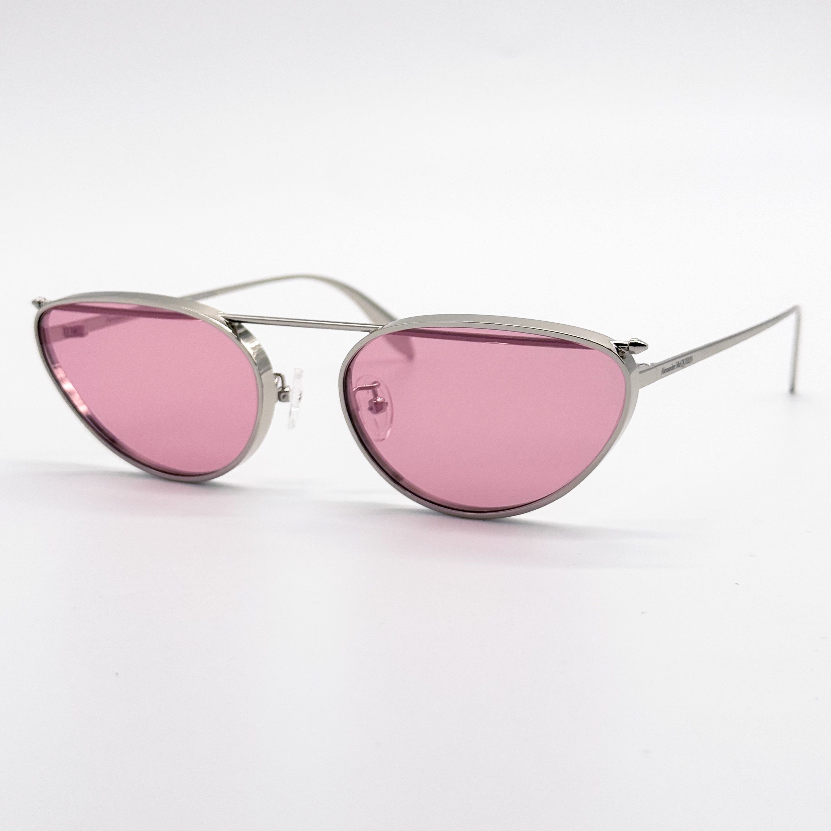 Alexander McQueen NEW ALEXANDER MCQUEEN AM0424S 003 SILVER WOMAN SUNGLASSES Size ONE SIZE - 5 Thumbnail