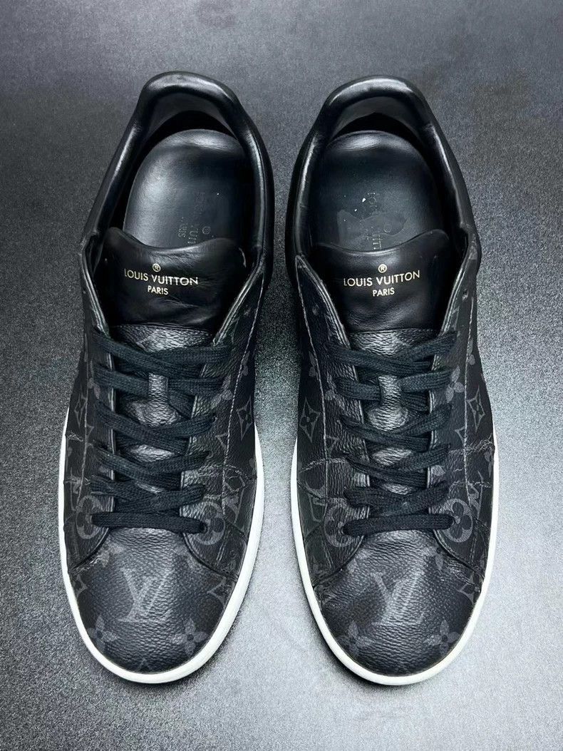 Louis Vuitton LV black monogram lowtop sneakers-2508 Size US 12 / EU 45 - 3 Thumbnail