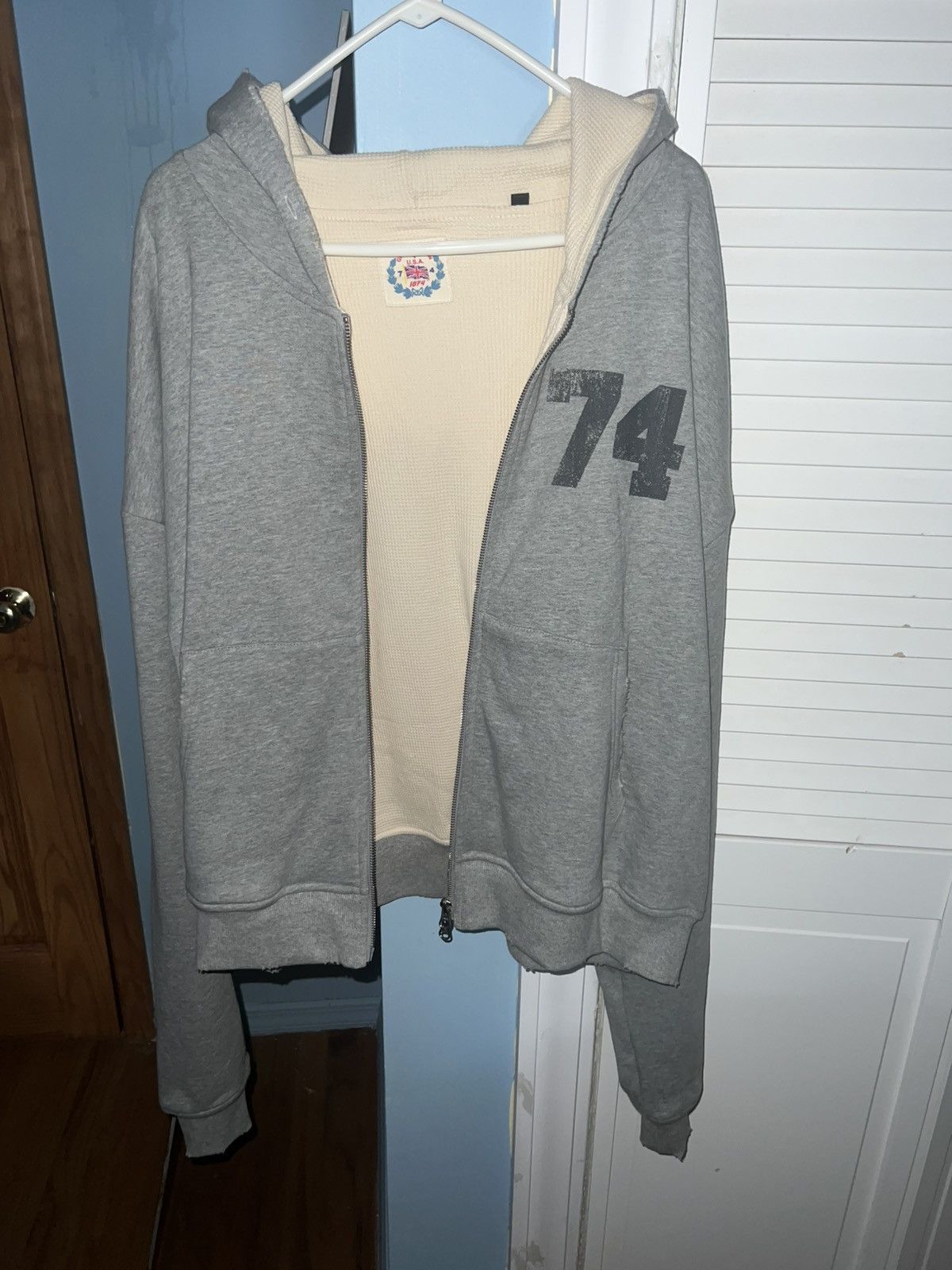 74 Is War 74 is War Collegiate Thermal Lined Zip Up Size US M / EU 48-50 / 2 - 5 Thumbnail