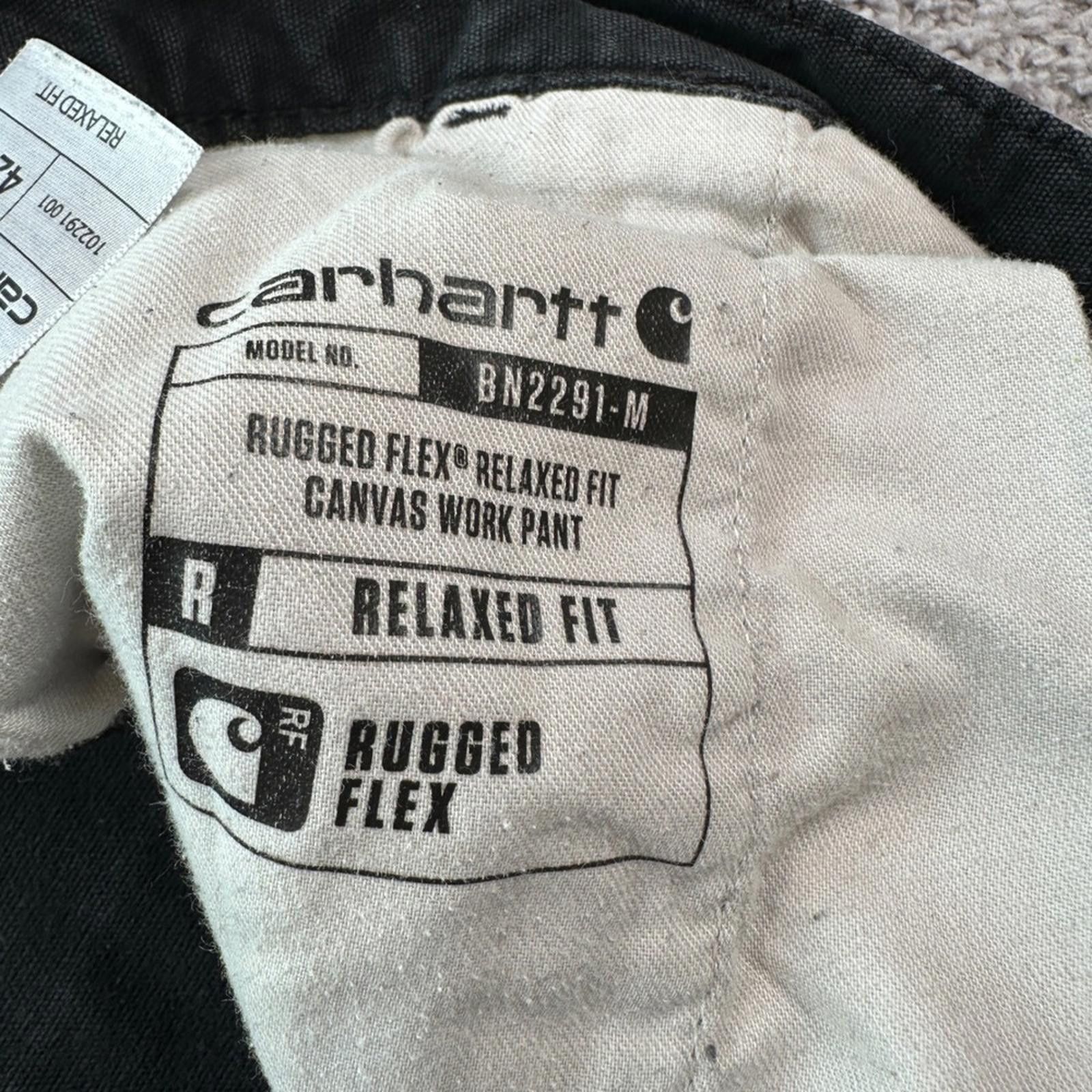 Carhartt Carhartt BN2291M Work Pants Men 42x32 Black Rugged Flex Size US 42 / EU 58 - 6 Thumbnail