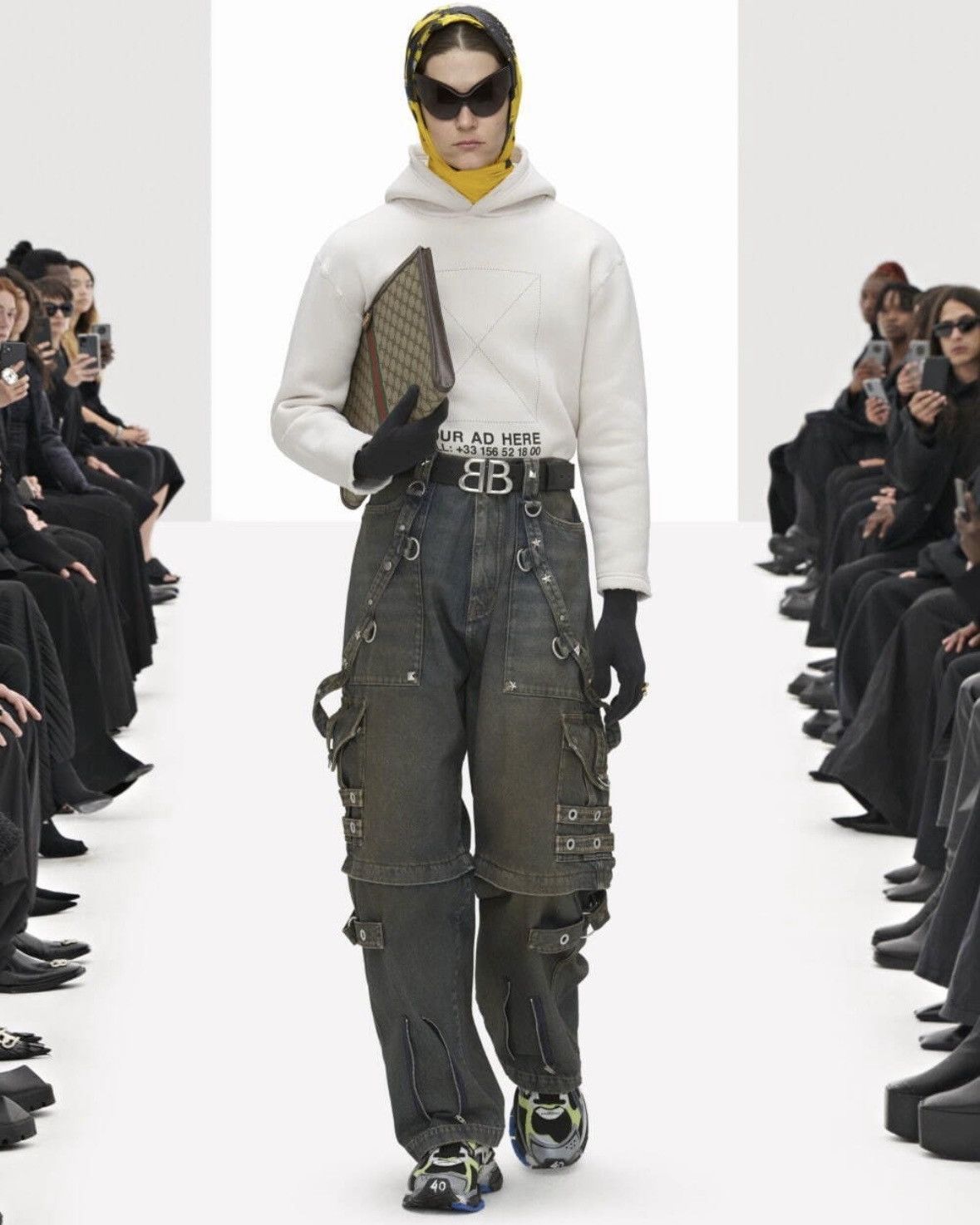 Balenciaga BALENCIAGA 2022AW Raver Baggy Denim Pants Size US 33 - 3 Thumbnail