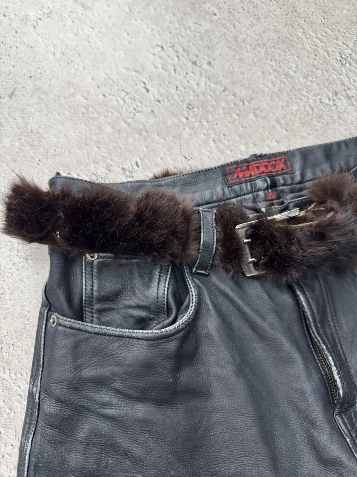 Le Grande Bleu (L.G.B.) Rare Fur fuzzy y2k Legrandebleu style leather belt rare Size ONE SIZE - 2 Thumbnail