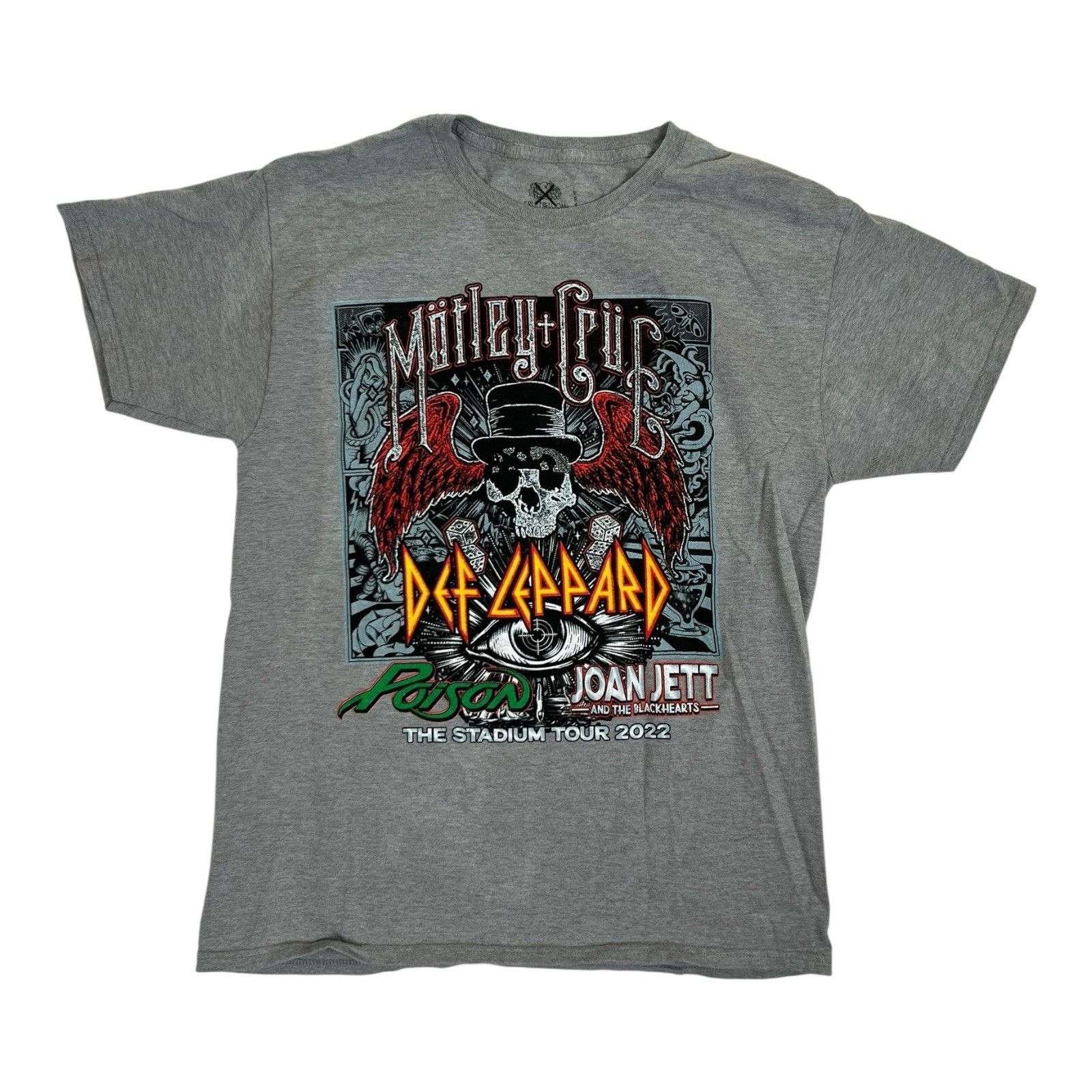 Fruit Of The Loom Motley Crue 2022 Tour T-Shirt Size M Def Leppard Poison Size US M / EU 48-50 / 2 - 2 Thumbnail
