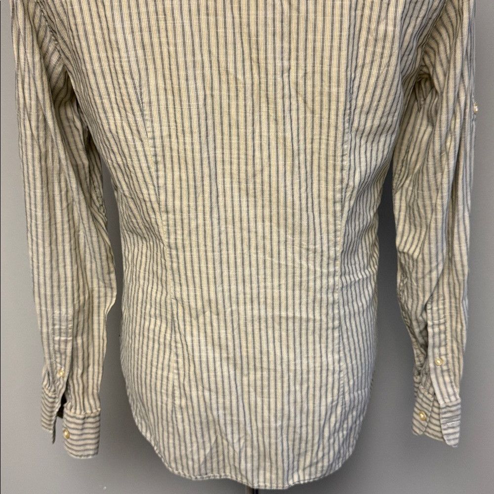 John Varvatos John Varvatos Star USA Linen Cotton Stripe Button-Up Shirt Size US S / EU 44-46 / 1 - 6 Thumbnail