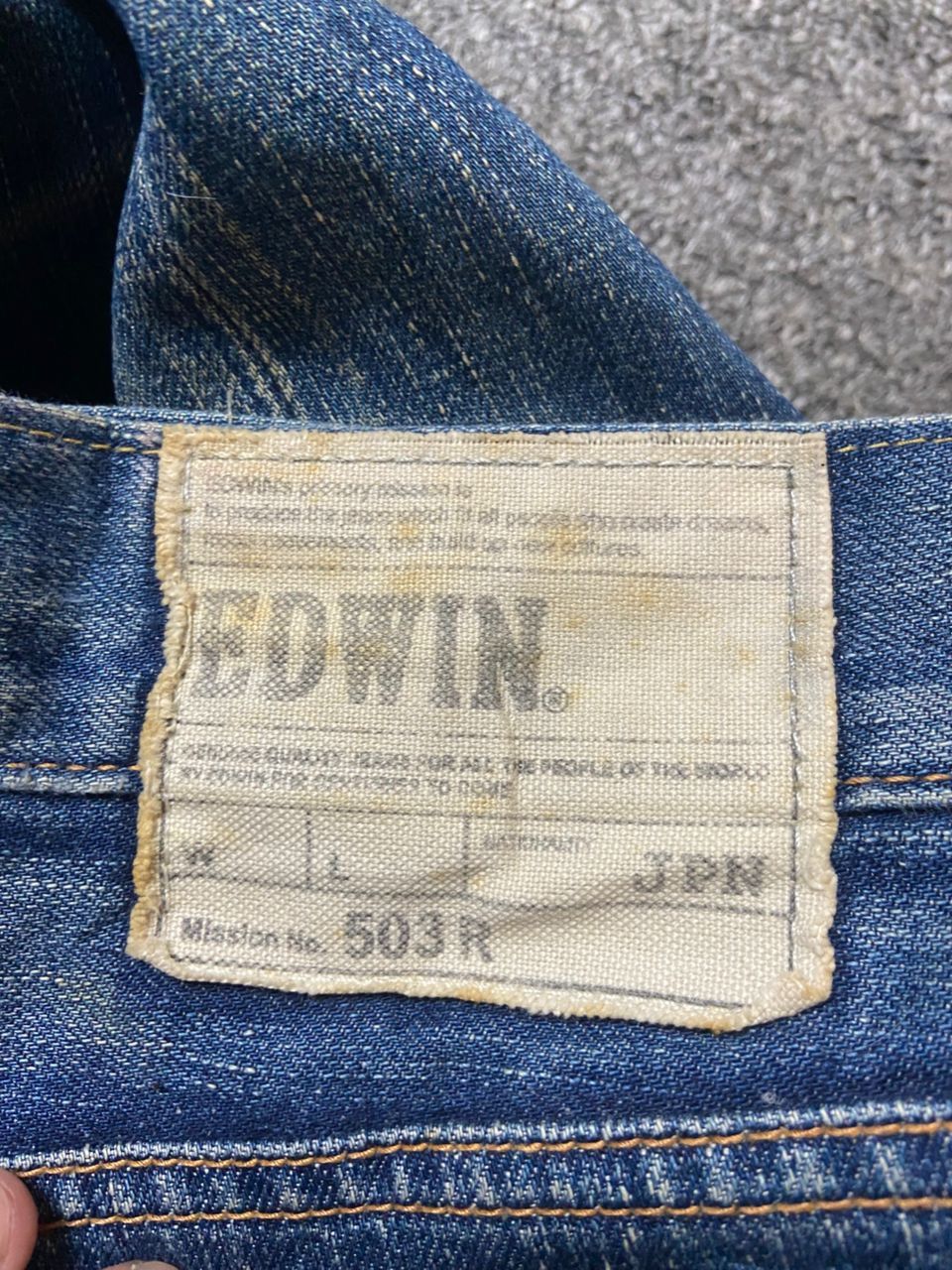 Edwin EDWIN 503 Distressed Denim Jeans (164) Size US 37 - 4 Thumbnail