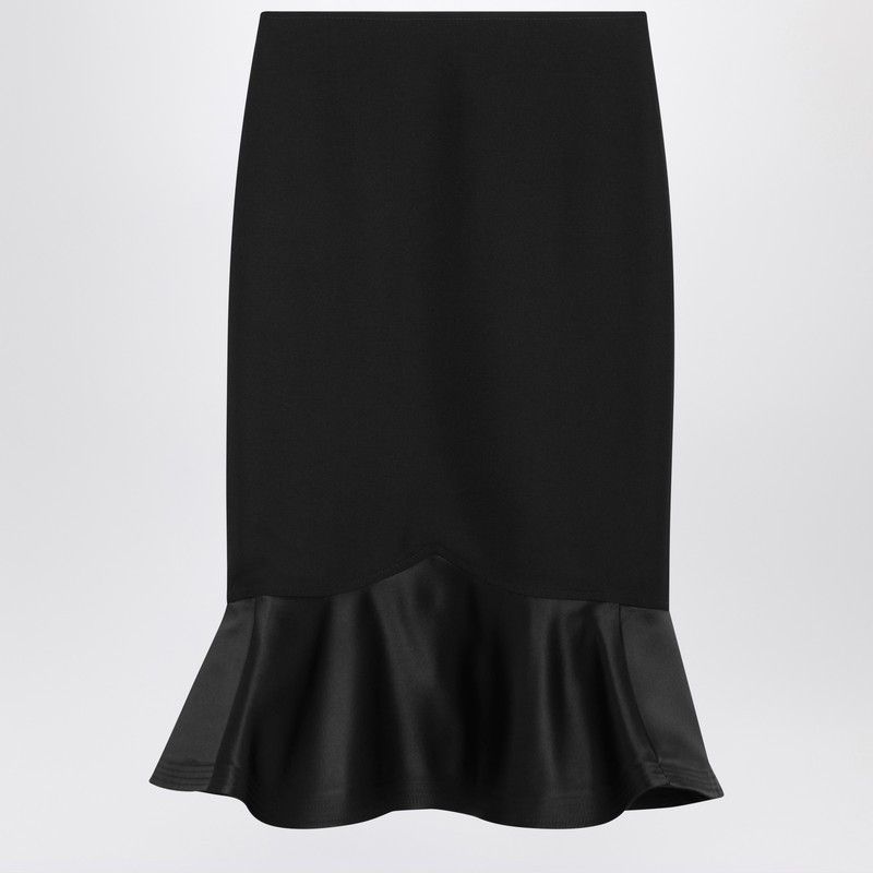 Fendi Fendi Black Grain De Poudre Wool Skirt Size 30" / US 8 / IT 44 - 1 Thumbnail