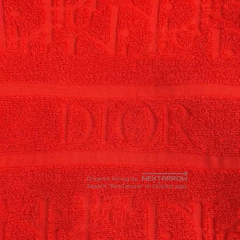 Dior Dior Red classic full logo towel hooded sweatshirt Size US L / EU 52-54 / 3 - 7 Thumbnail