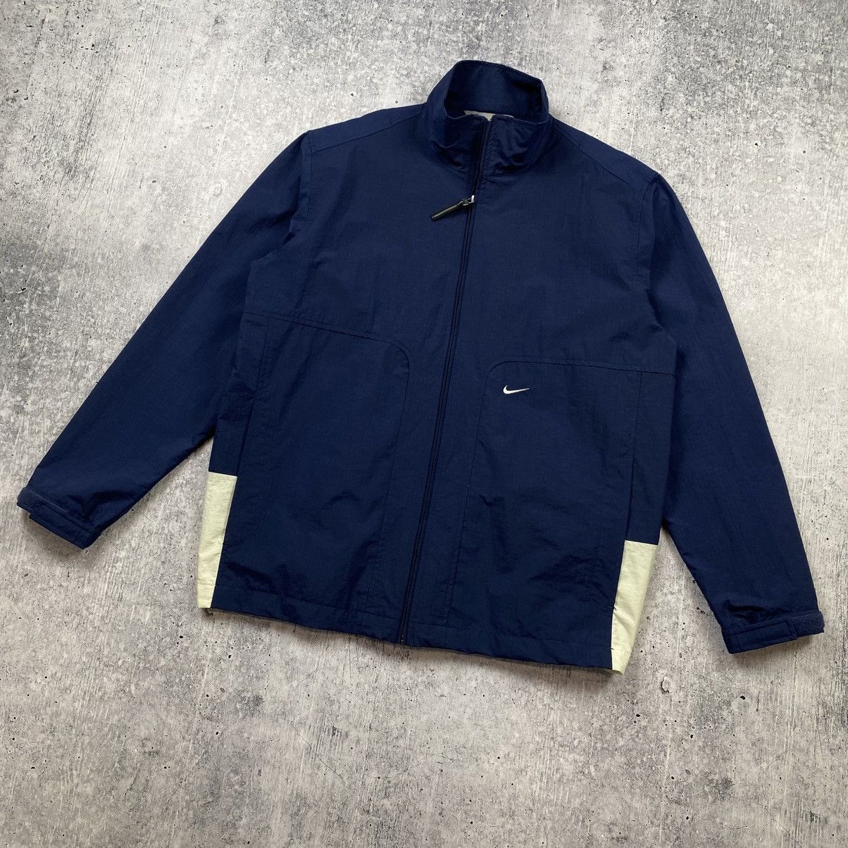 Nike × Vintage Vintage Nike Jacket Swoosh Logo 00s Drill Y2K Size L Size US L / EU 52-54 / 3 - 2 Thumbnail